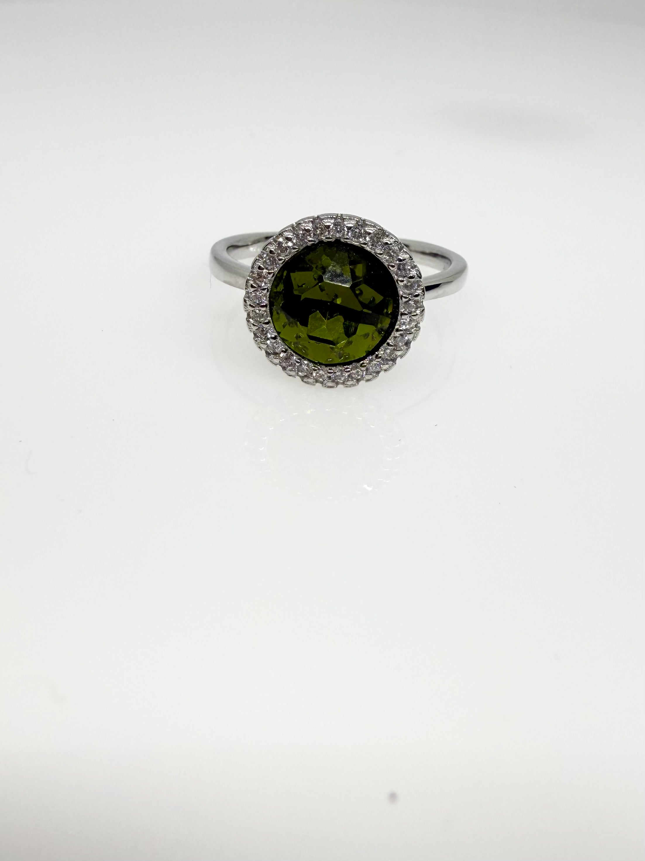 925 Sterling Silver Olive Oval Women Ring