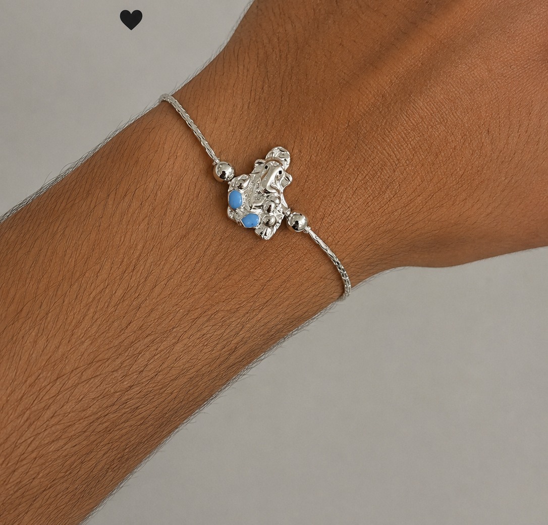 925 Sterling Silver Rakhi Bracelet | Ganesha