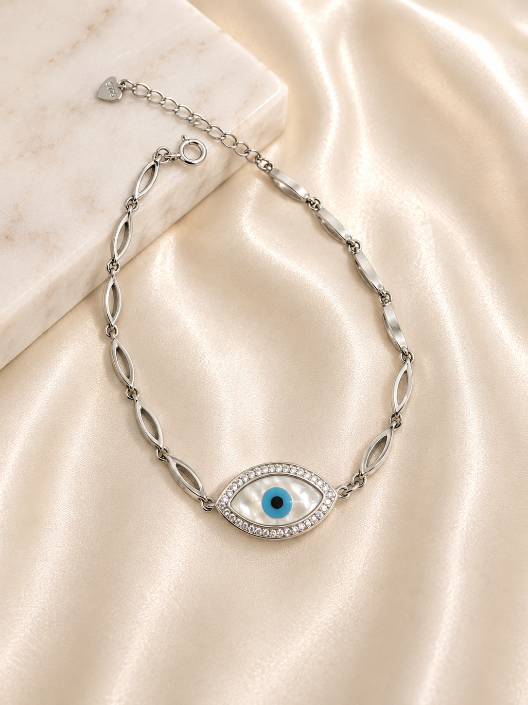 Evil Eye Bracelet | 925 Sterling Silver Bracelet | Hook Style| Nazar is Real 🧿