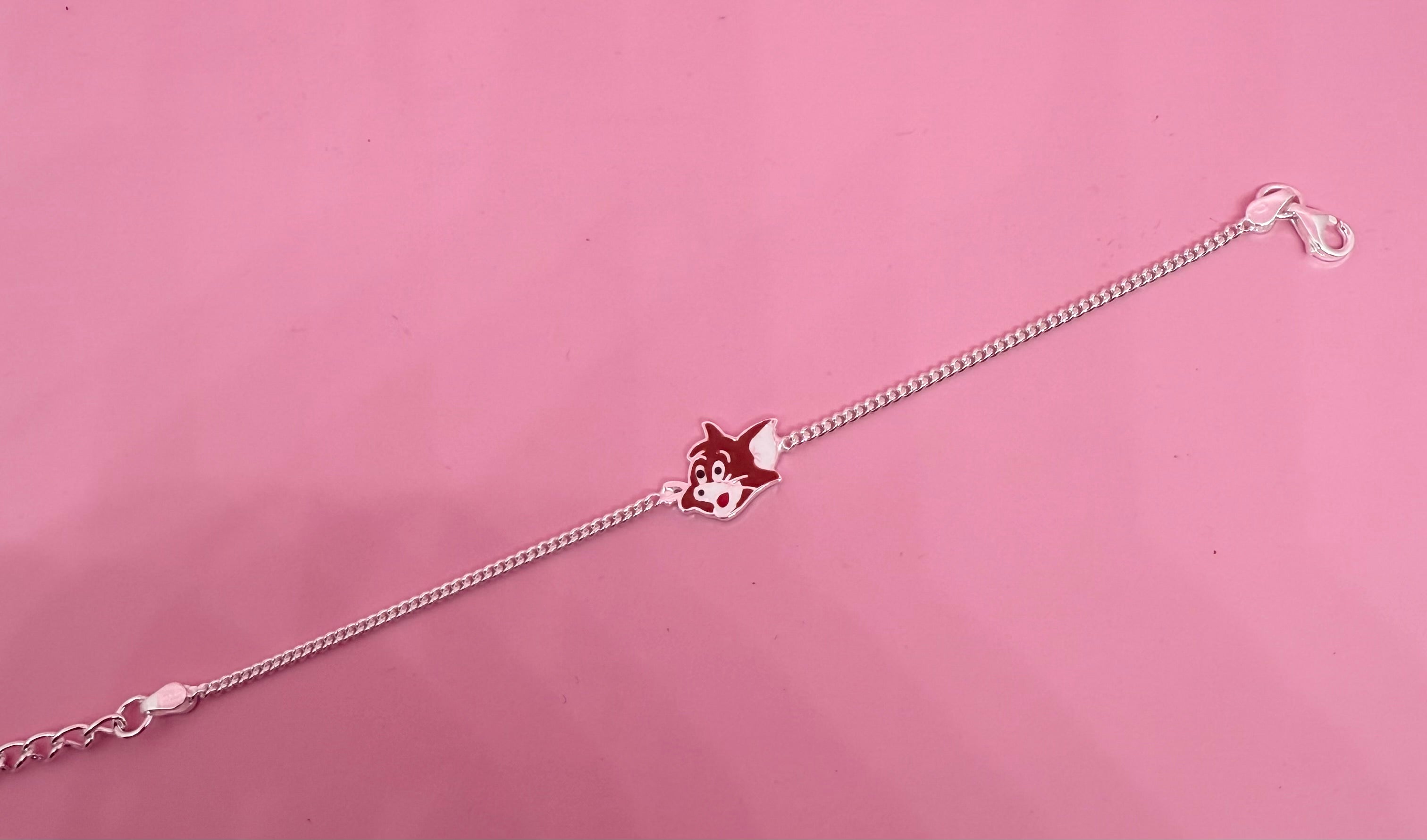 925 Sterling Silver Tom Cartoon Bracelet | For Kids