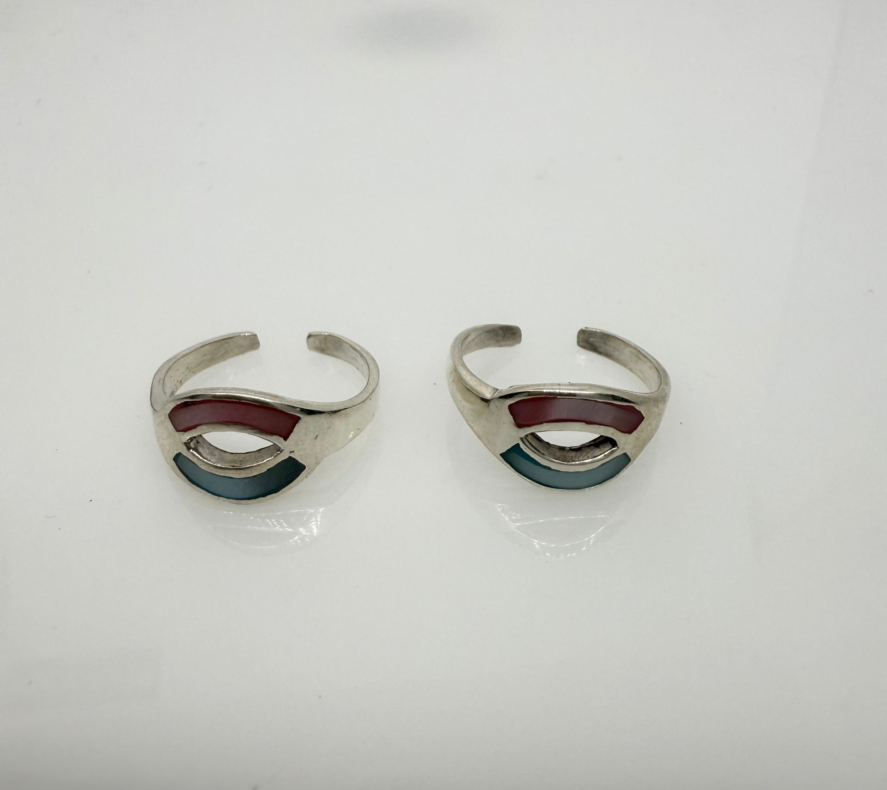 925 Sterling Silver Toe rings ( 2 rings) | Free Size