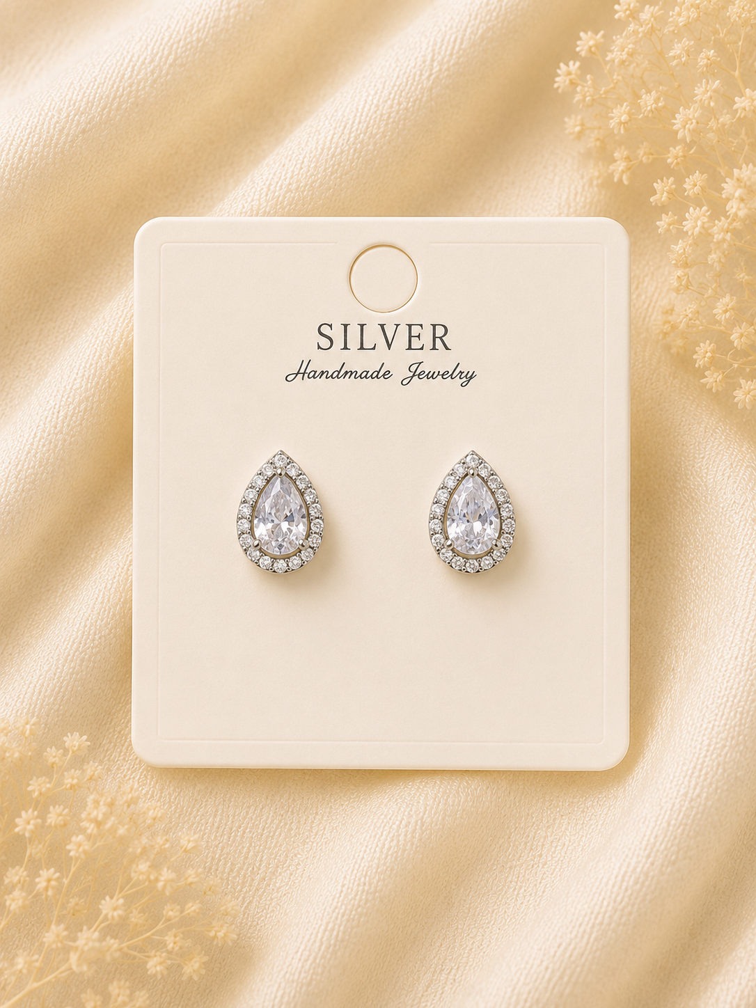 925 Sterling Silver Droplet Studs | Everyday Wear Earrings