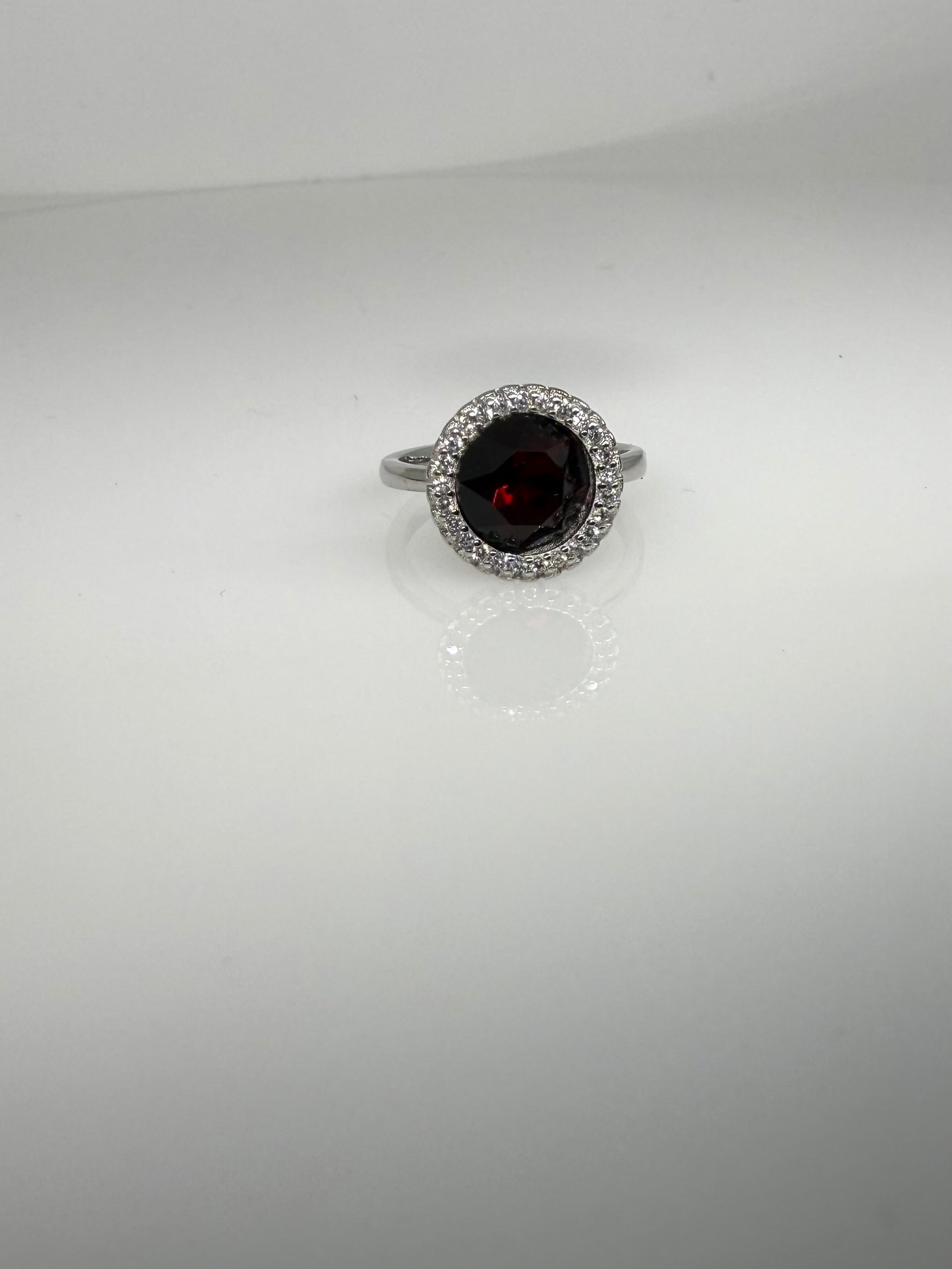 925 Sterling Silver Ruby Lustre Women Ring