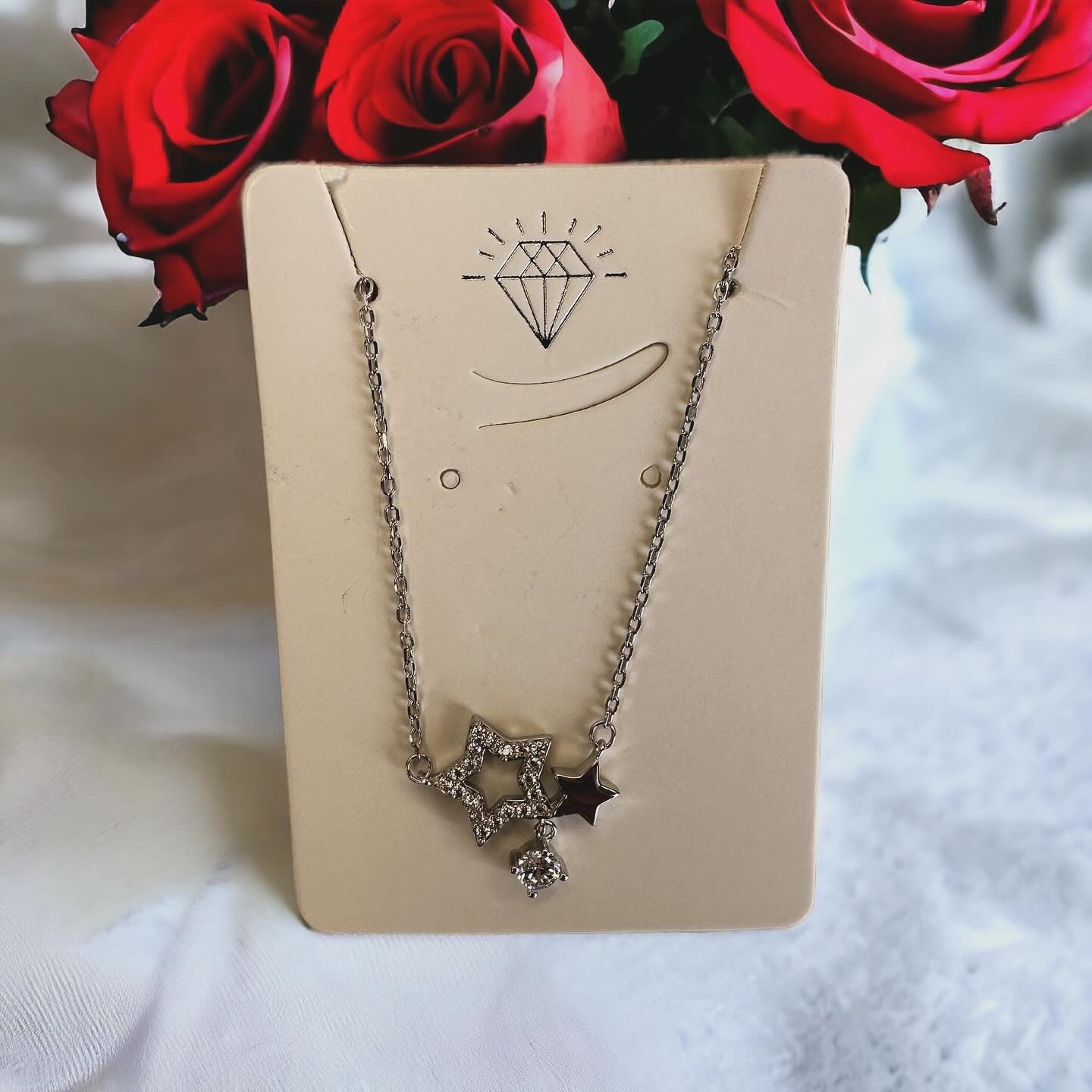 Gemini Stars Pendant Neckpiece | 925 Sterling Silver