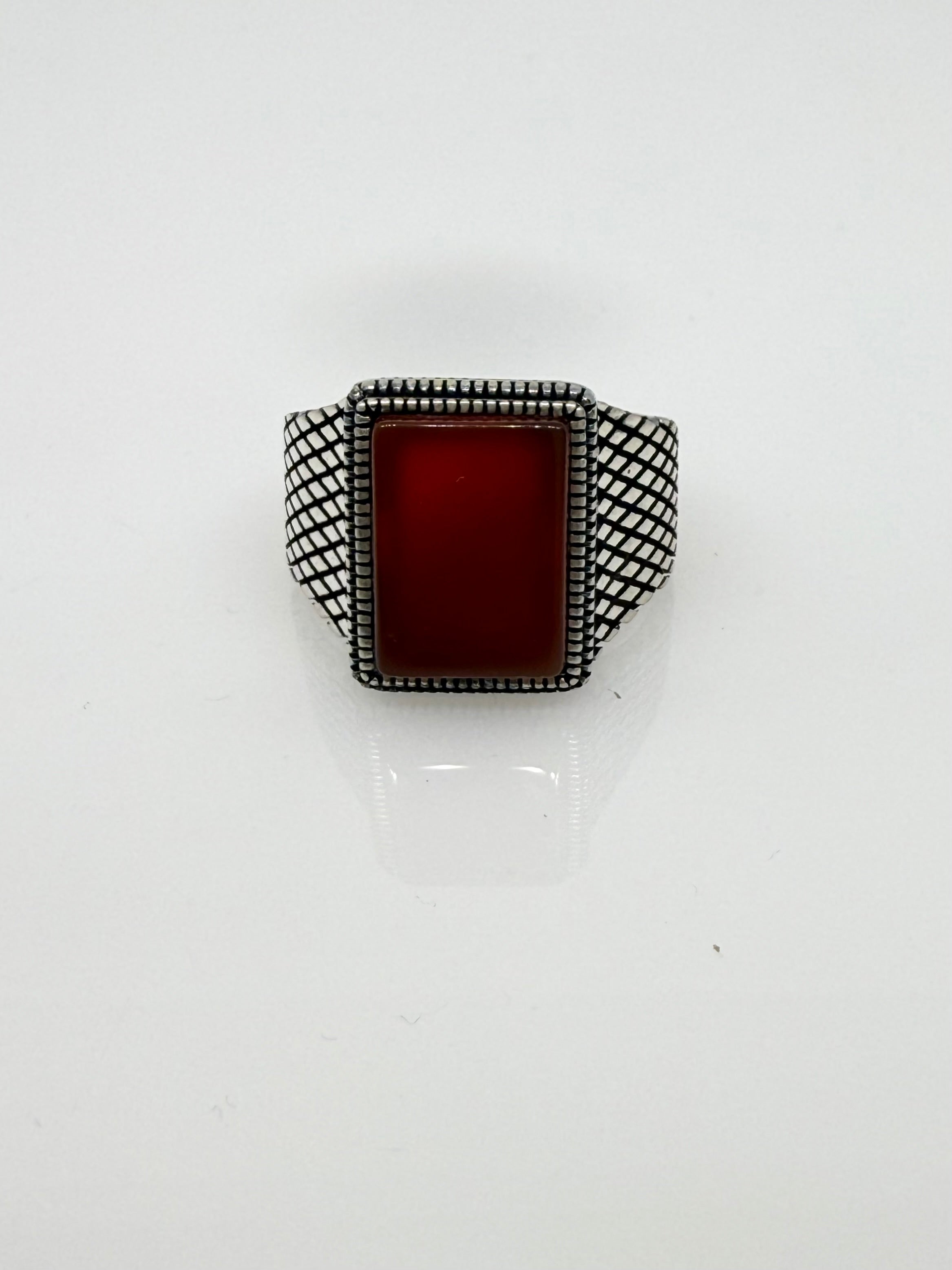 925 Oxidised Silver Ring for Men | Black Stone