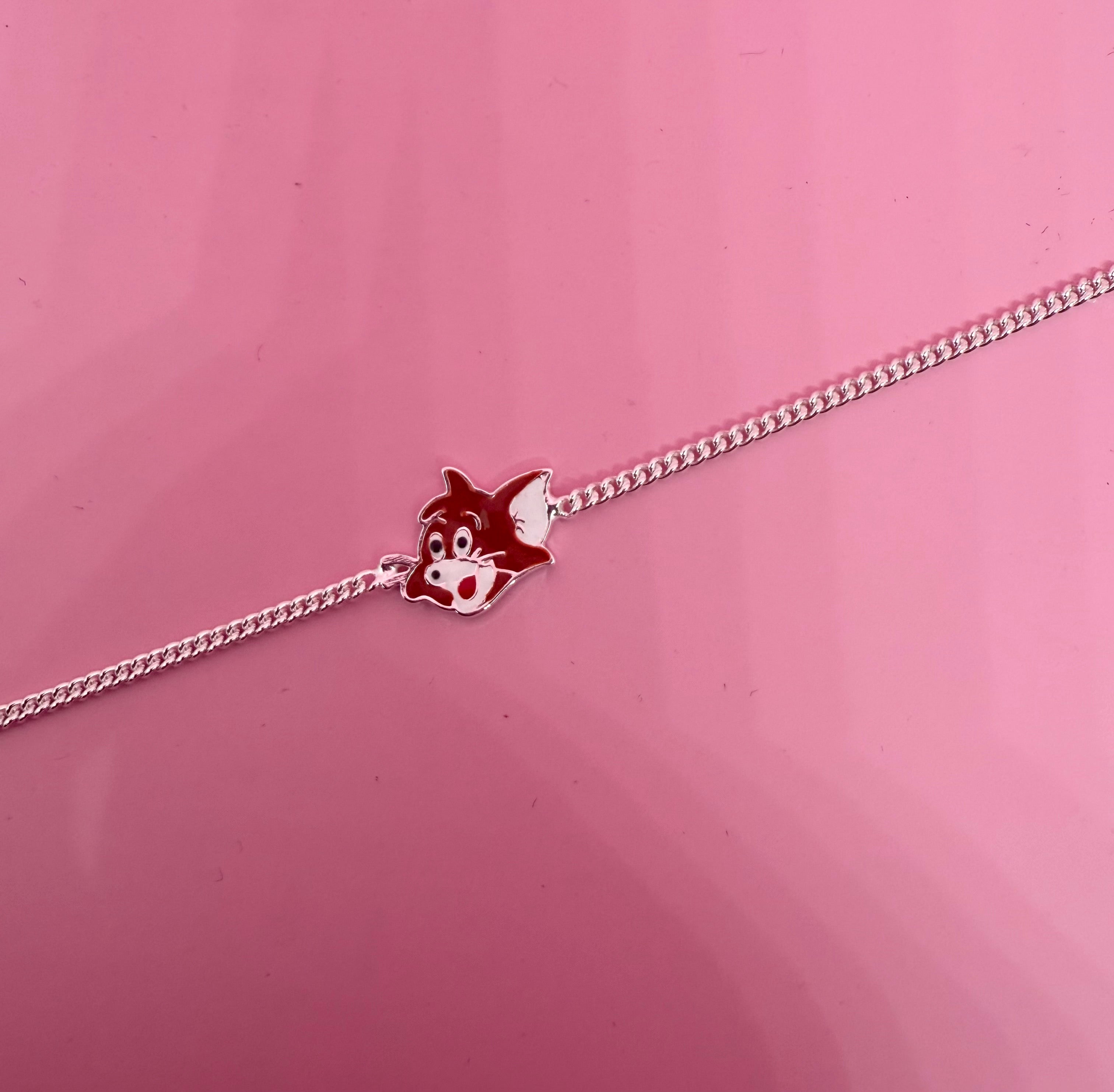 925 Sterling Silver Tom Cartoon Bracelet | For Kids