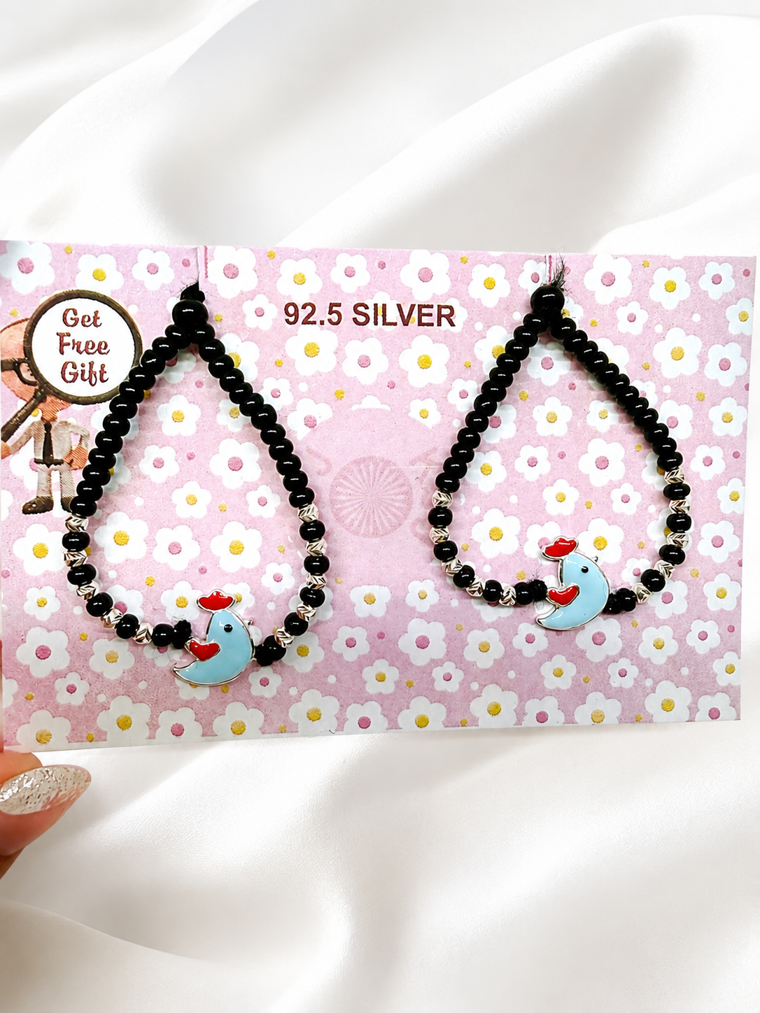 925 Sterling Silver Bird Newborn & Baby Thread Nazariya