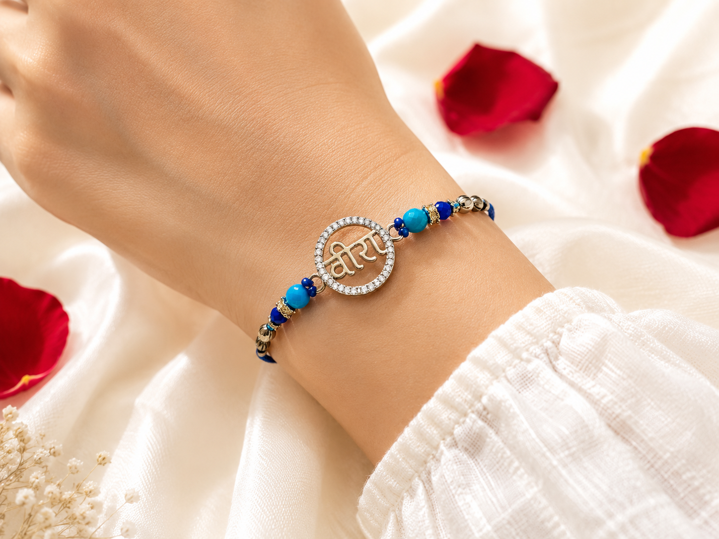 925 Sterling Silver Veera Thread Rakhi | वीरा