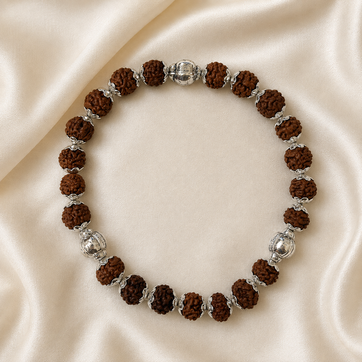 925 Sterling Silver Classic Rudraksha Bracelet