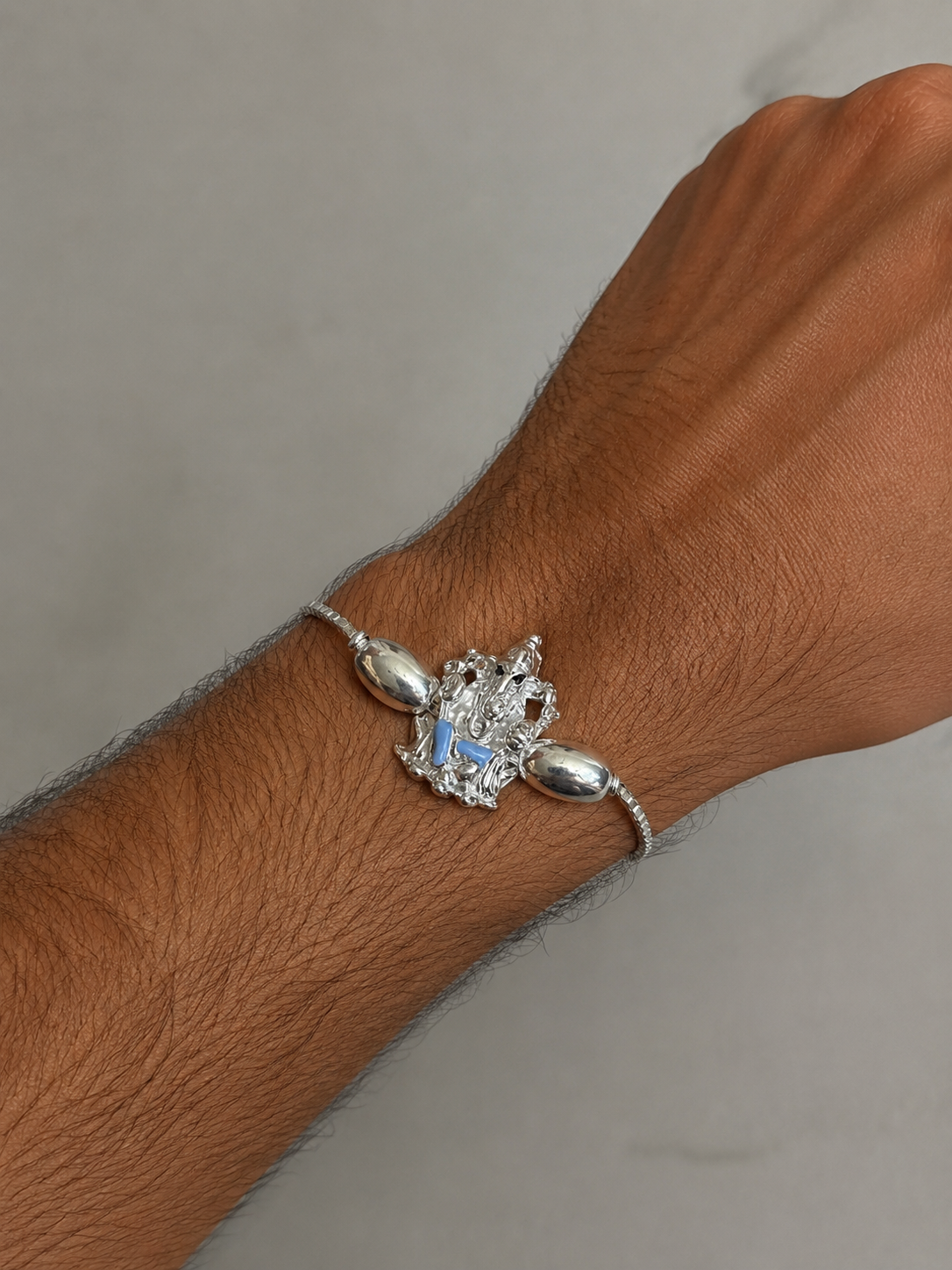 925 Sterling Silver Rakhi Bracelet | Ganesha