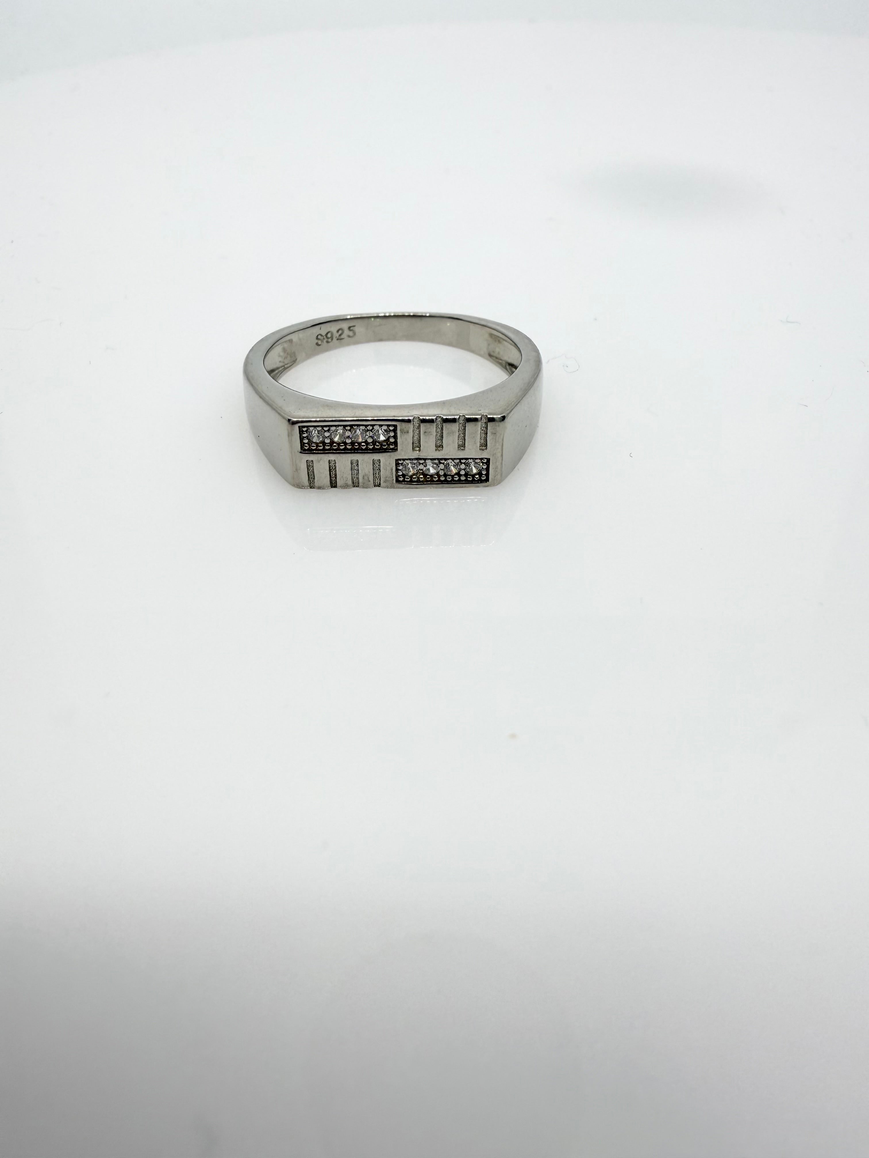 925 Sterling Silver Ring for Men | CZ Stones