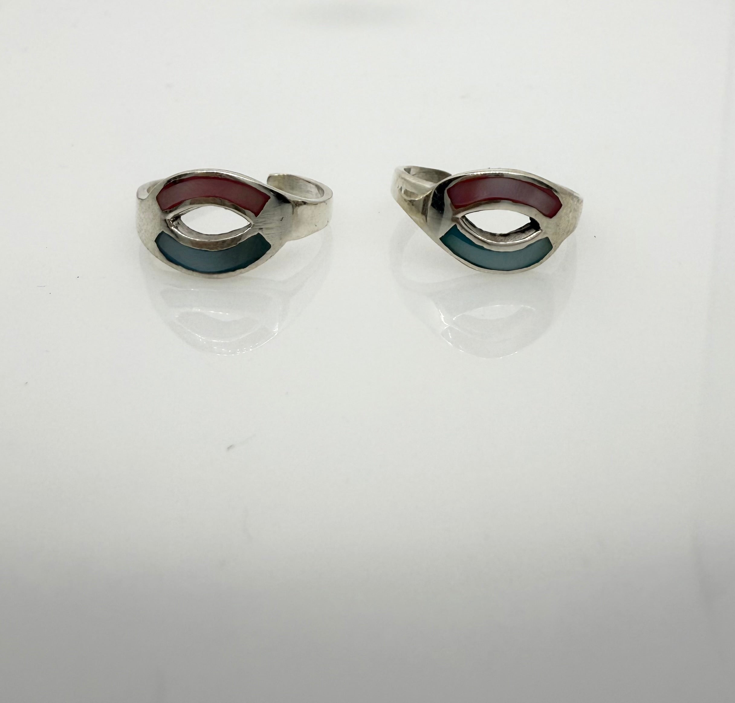 925 Sterling Silver Toe rings ( 2 rings) | Free Size