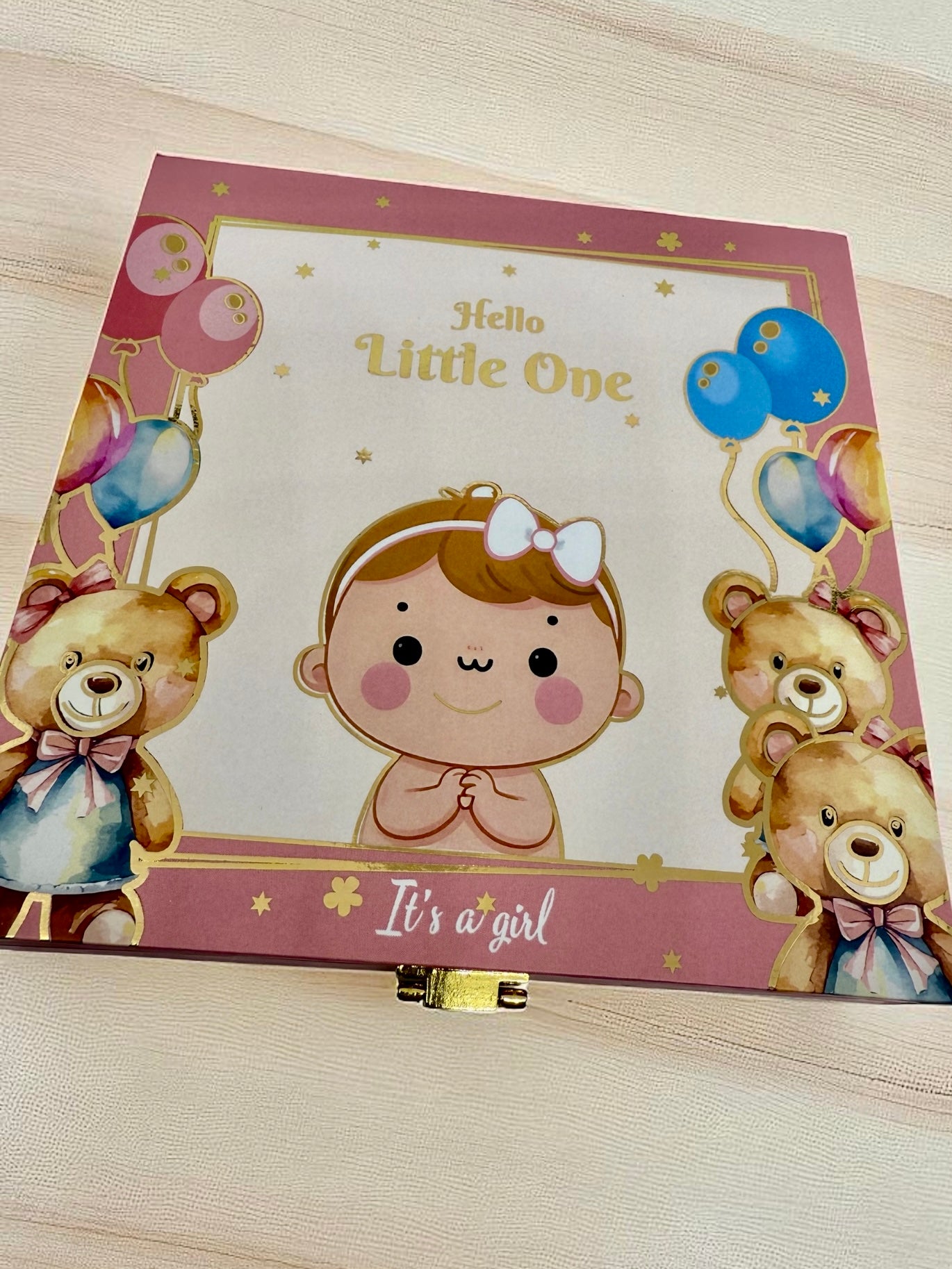 HELLO LITTLE ONE BABY GIRL 10 GRAM SILVER COIN BOX (4 COINS) - 999 PURITY SILVER COINS. NEW BORN BABY COIN, RETURN GIFTS FOR BABY SHOWER, SILVER COIN FOR GIFT | FOR KIDS 999 PURITY SILVER COINS