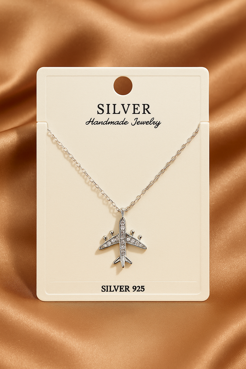 Airplane Pendant Neckpiece l 925 Sterling Silver