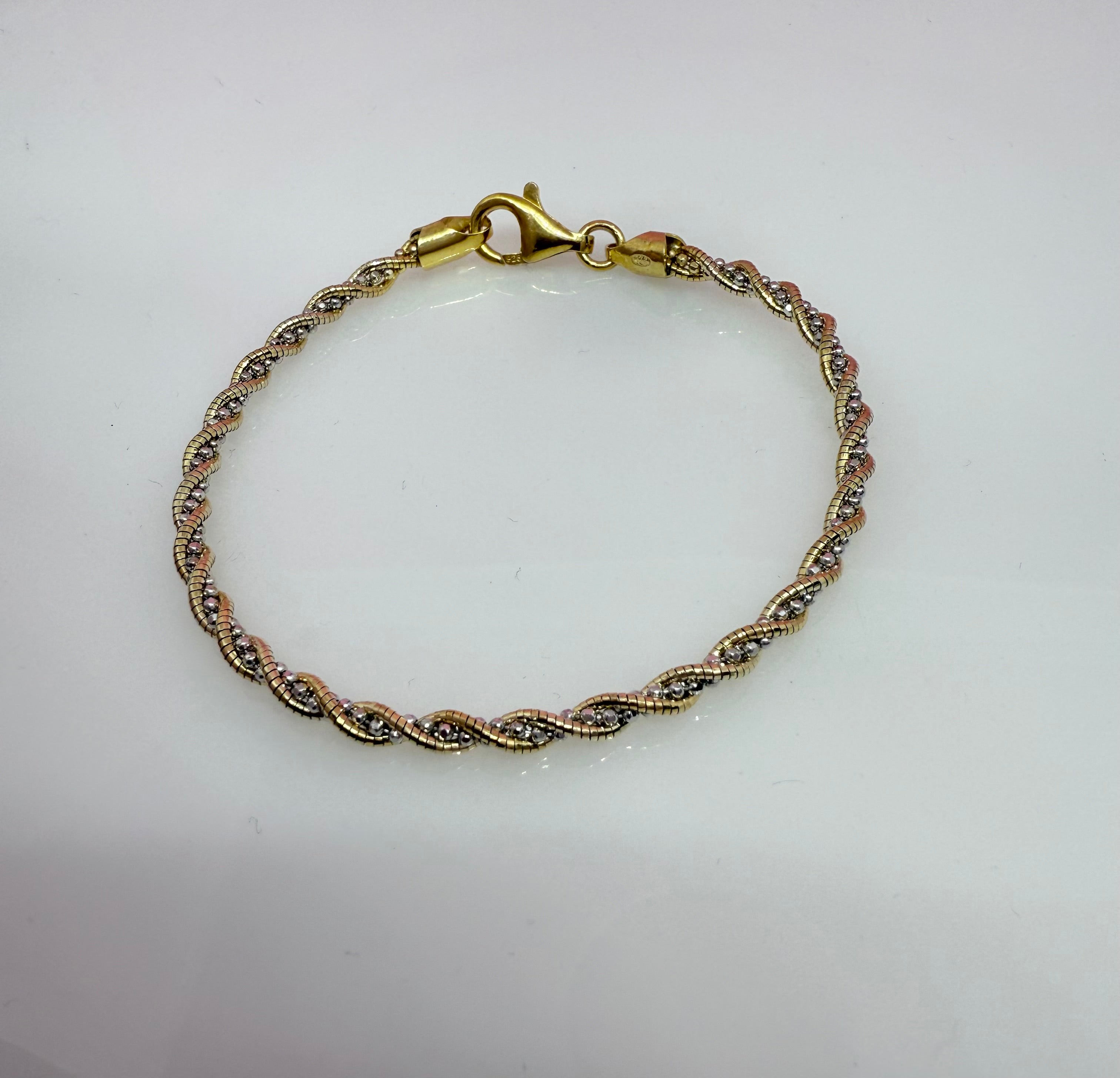 Multi Strand 925 Sterling Silver Italian Weave Bracelet | Twisted Bracelet