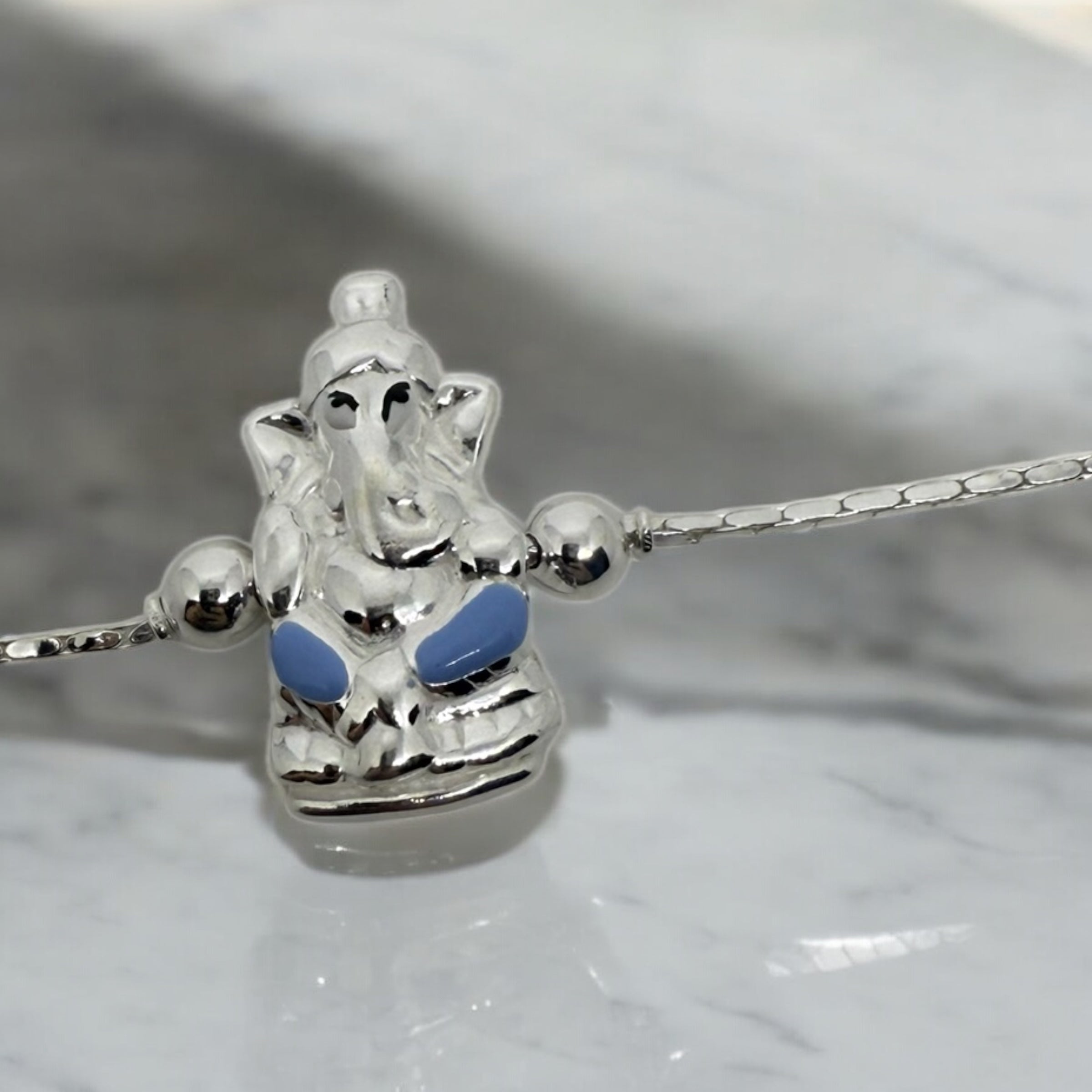 925 Sterling Silver Rakhi Bracelet | Ganesha