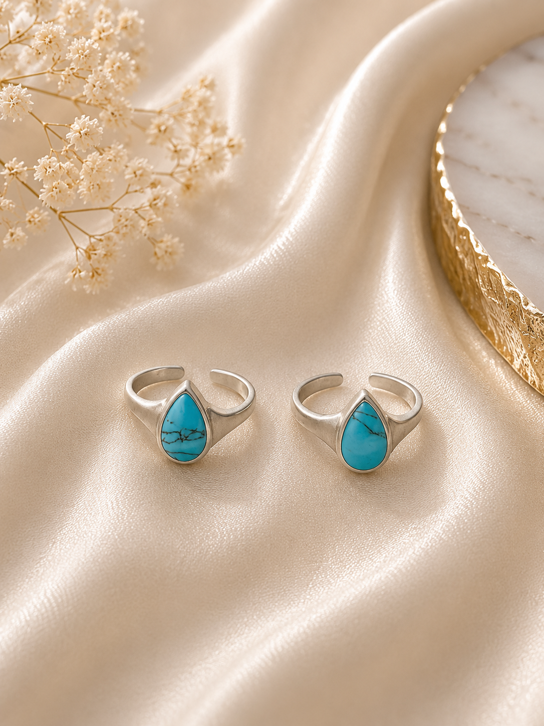 925 Sterling Silver toe rings (2 rings) | Free size
