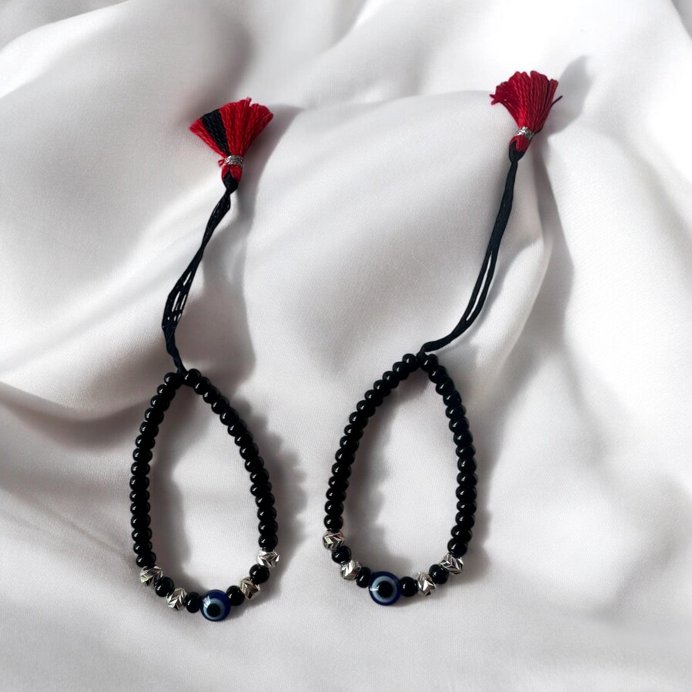Kids Evil Eye Thread Nazariya | Adjustable Thread Style | Ideal for New Borns | 925 Sterling Silver