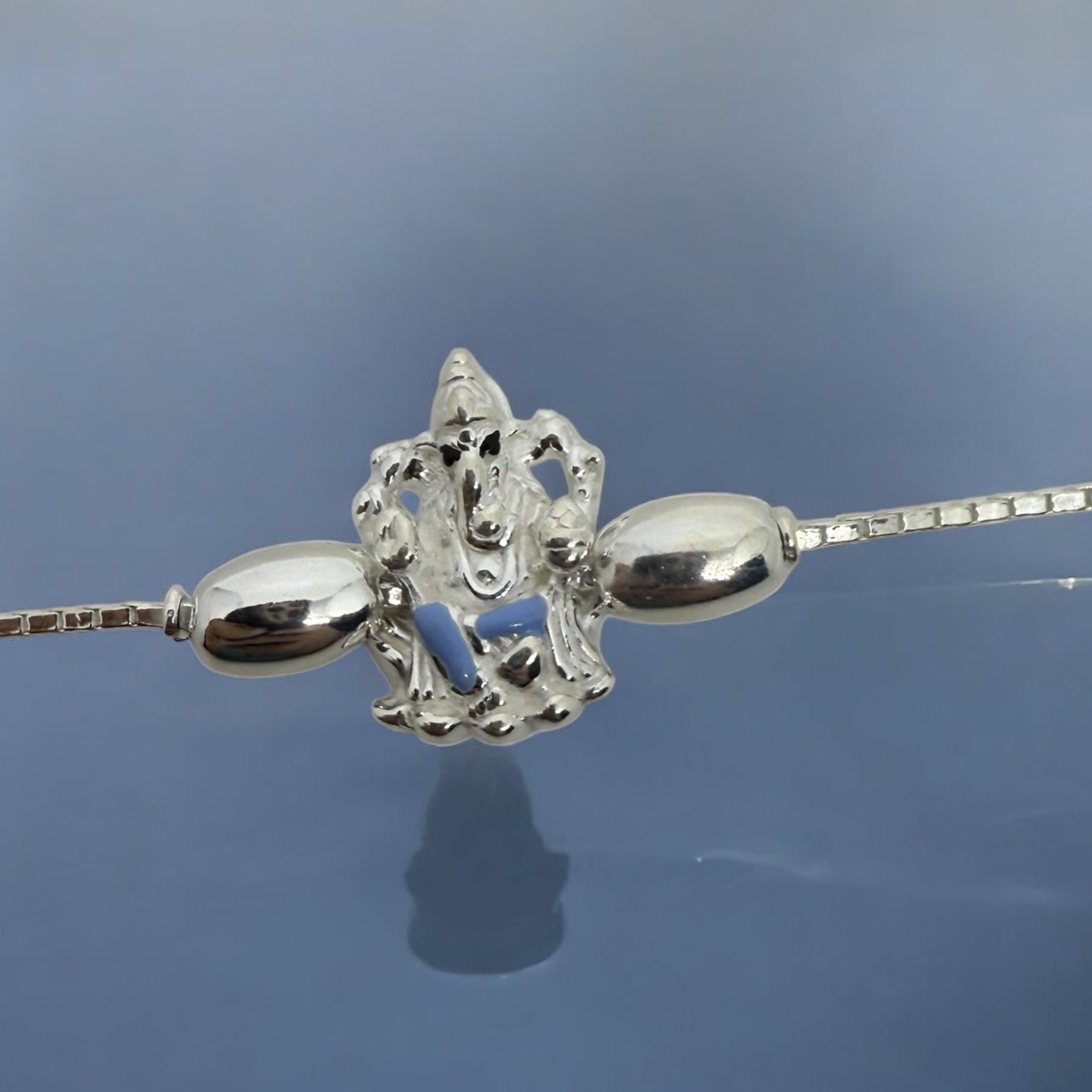 925 Sterling Silver Rakhi Bracelet | Ganesha