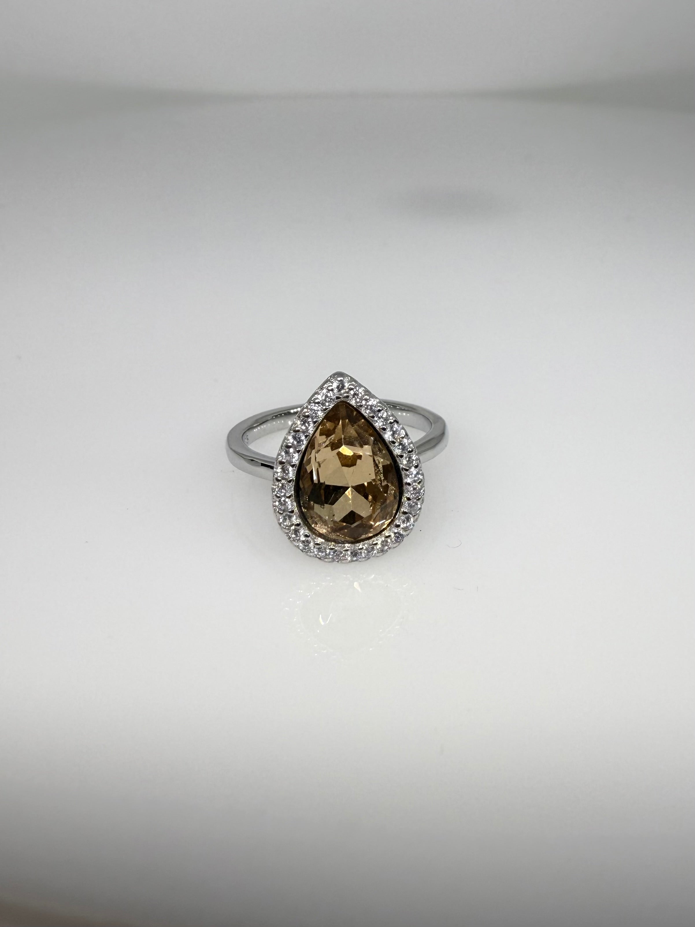925 Sterling Silver Glimmer Petal Women Ring