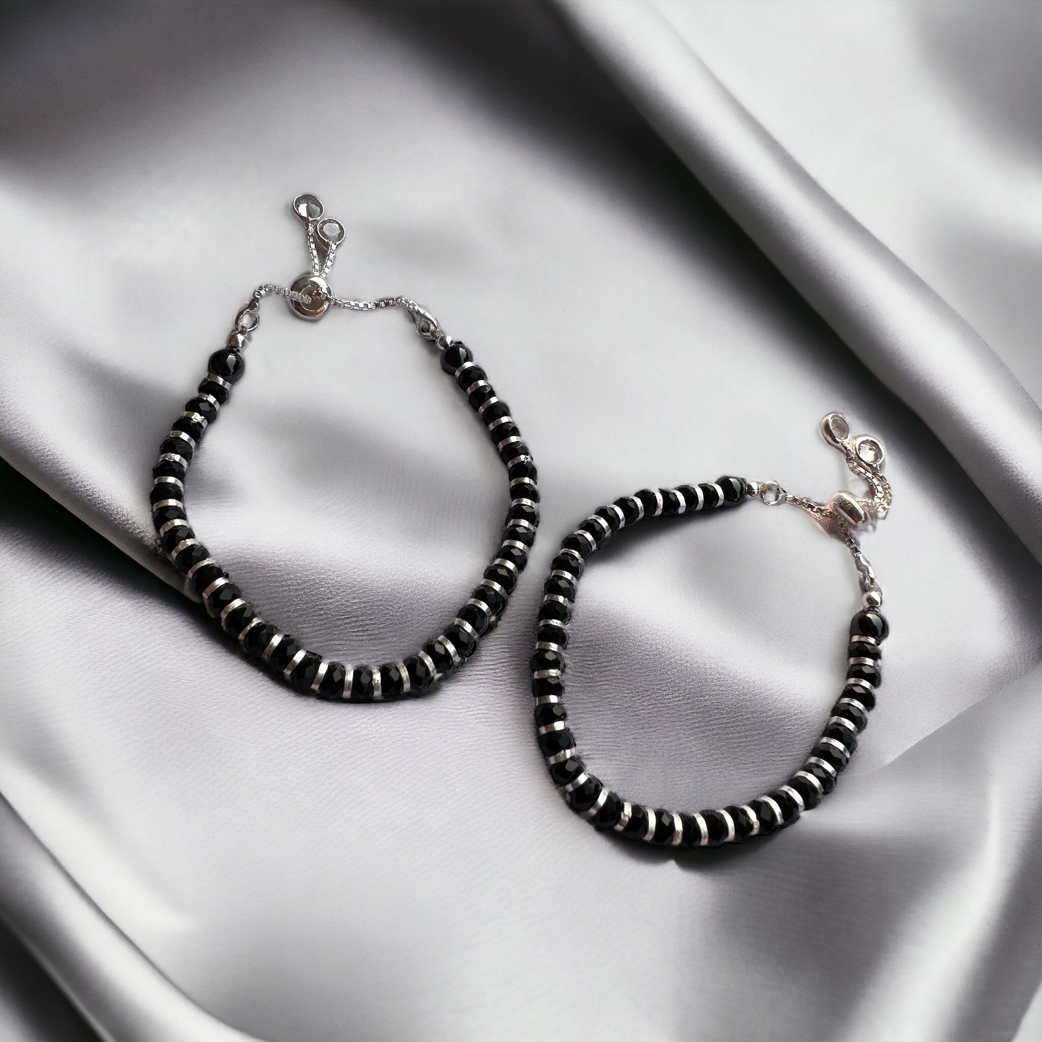 KIDS BLACK BEADS NAZARIYA BRACELET | ADJUSTABLE STYLE