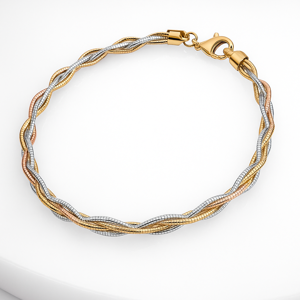 Multi Strand 925 Sterling Silver Italian Weave Bracelet | Twisted Bracelet