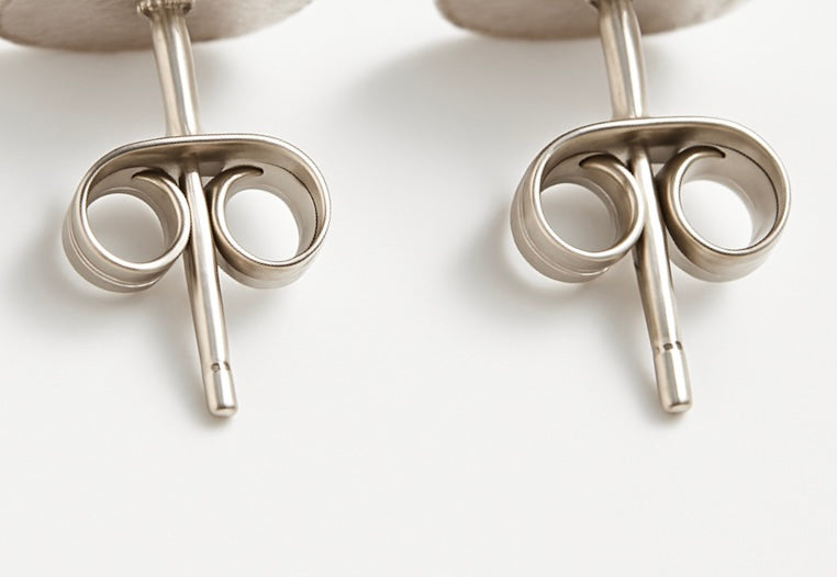 925 Sterling Silver Black Cherry Kid’s Earrings