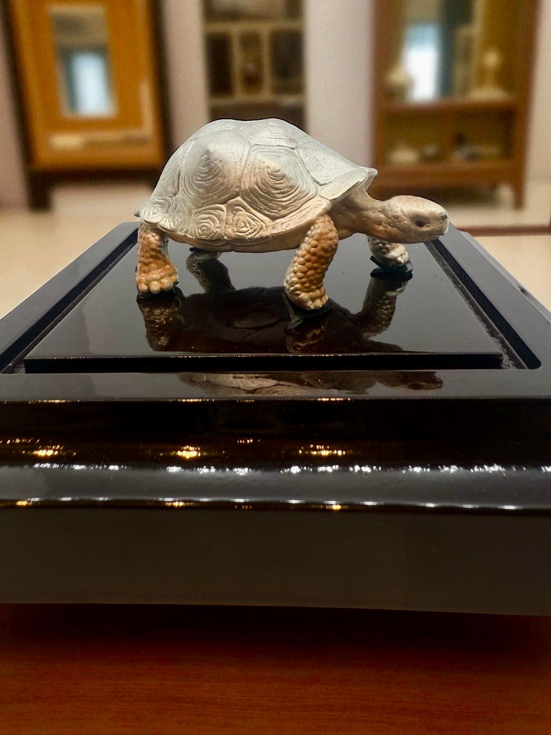 999 Silver Tortoise for Vastu, Pooja, Housewarming Gift | Lucky Charm | Gifting Grace | Idol with Acrylic Base