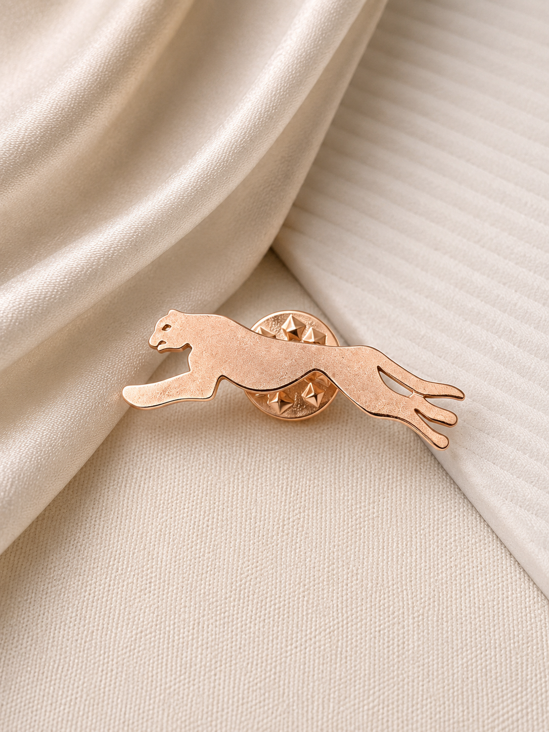 925 Sterling Silver Running Panther Lapel Pin Brooch