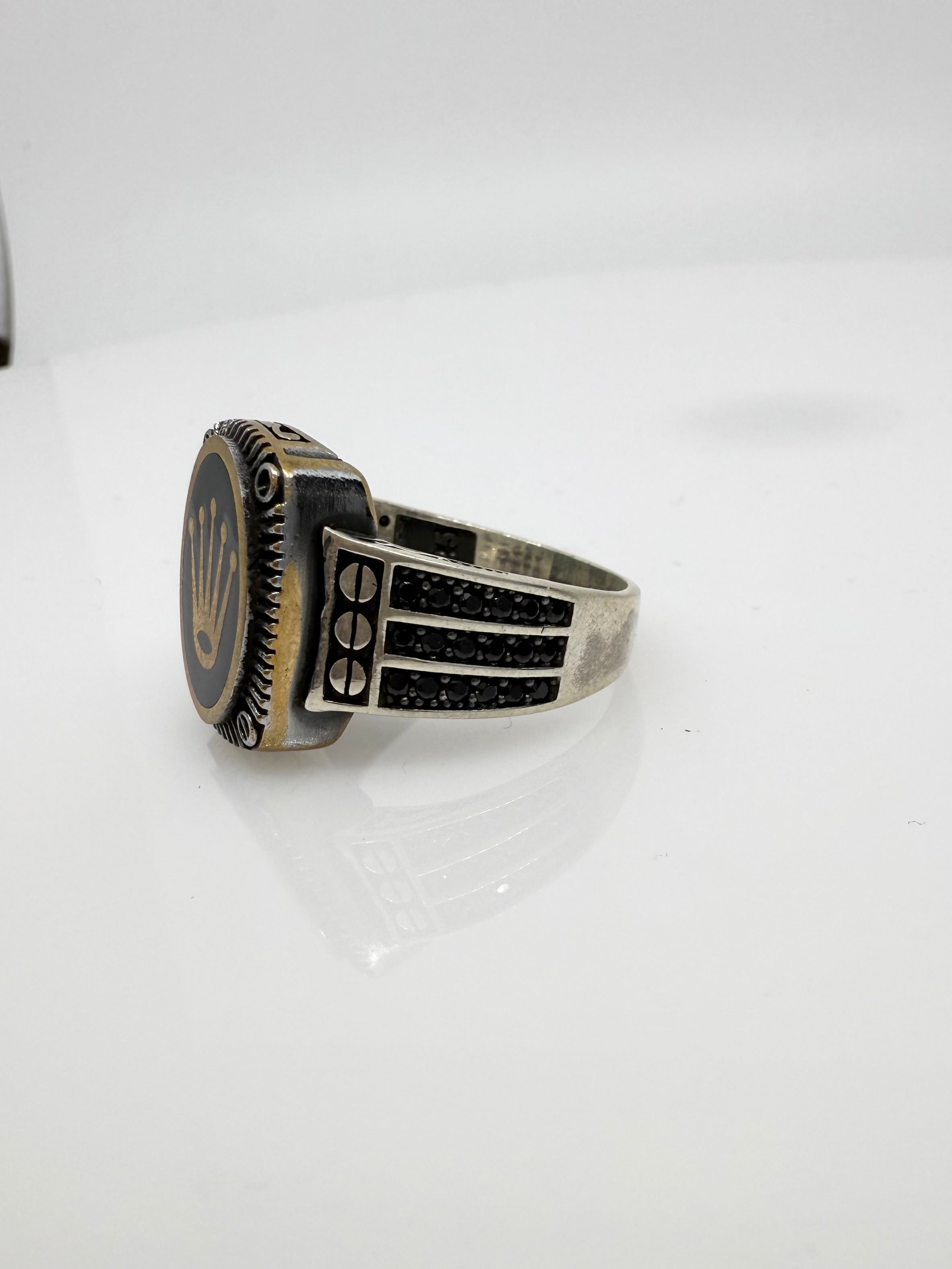 925 Oxidised Silver Ring for Men | Regal Majesty