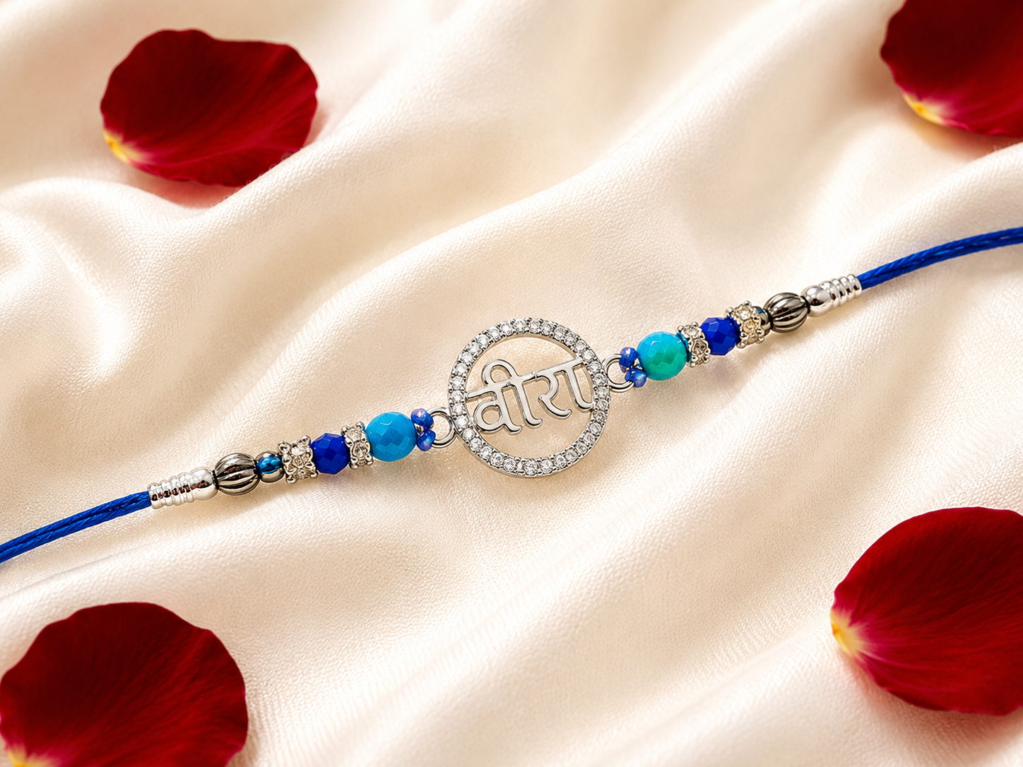 925 Sterling Silver Veera Thread Rakhi | वीरा