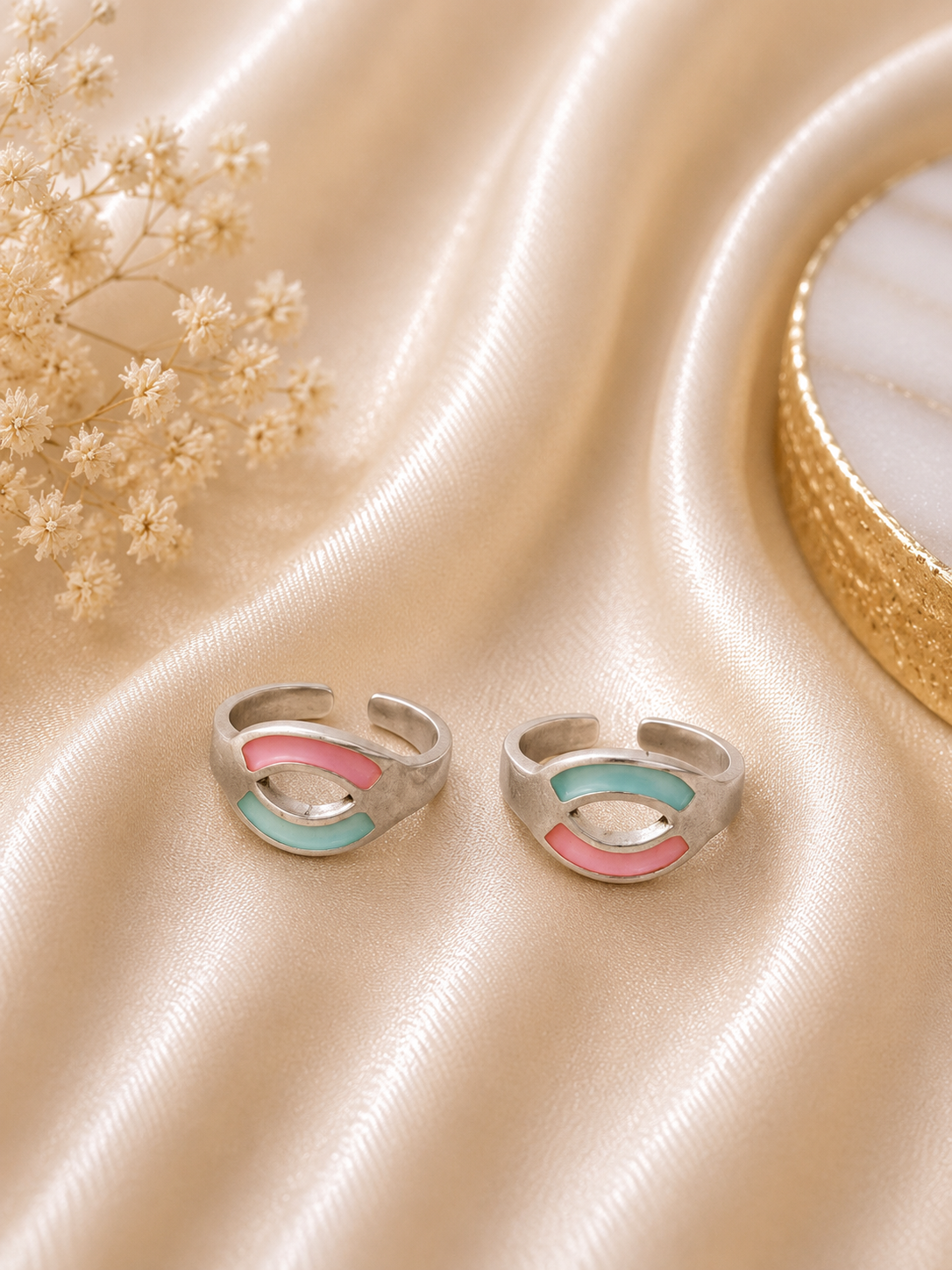 925 Sterling Silver Toe rings (2 rings) | Free Size