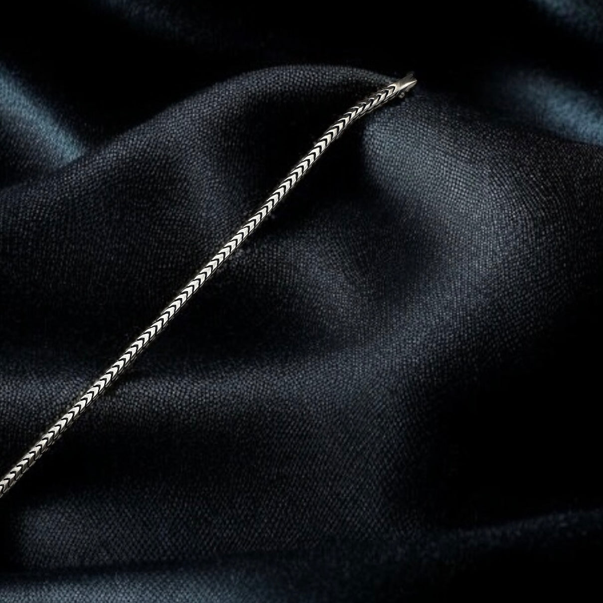 Classic Silver Elegance Men's 925 Sterling Silver Foxtail Bracelet