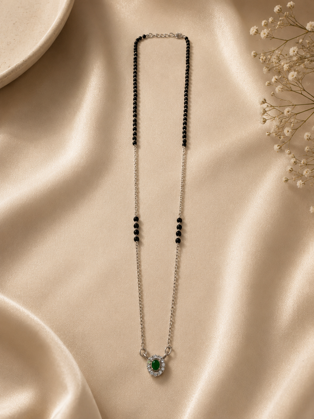 925 Sterling Silver Emerged Mangalsutra