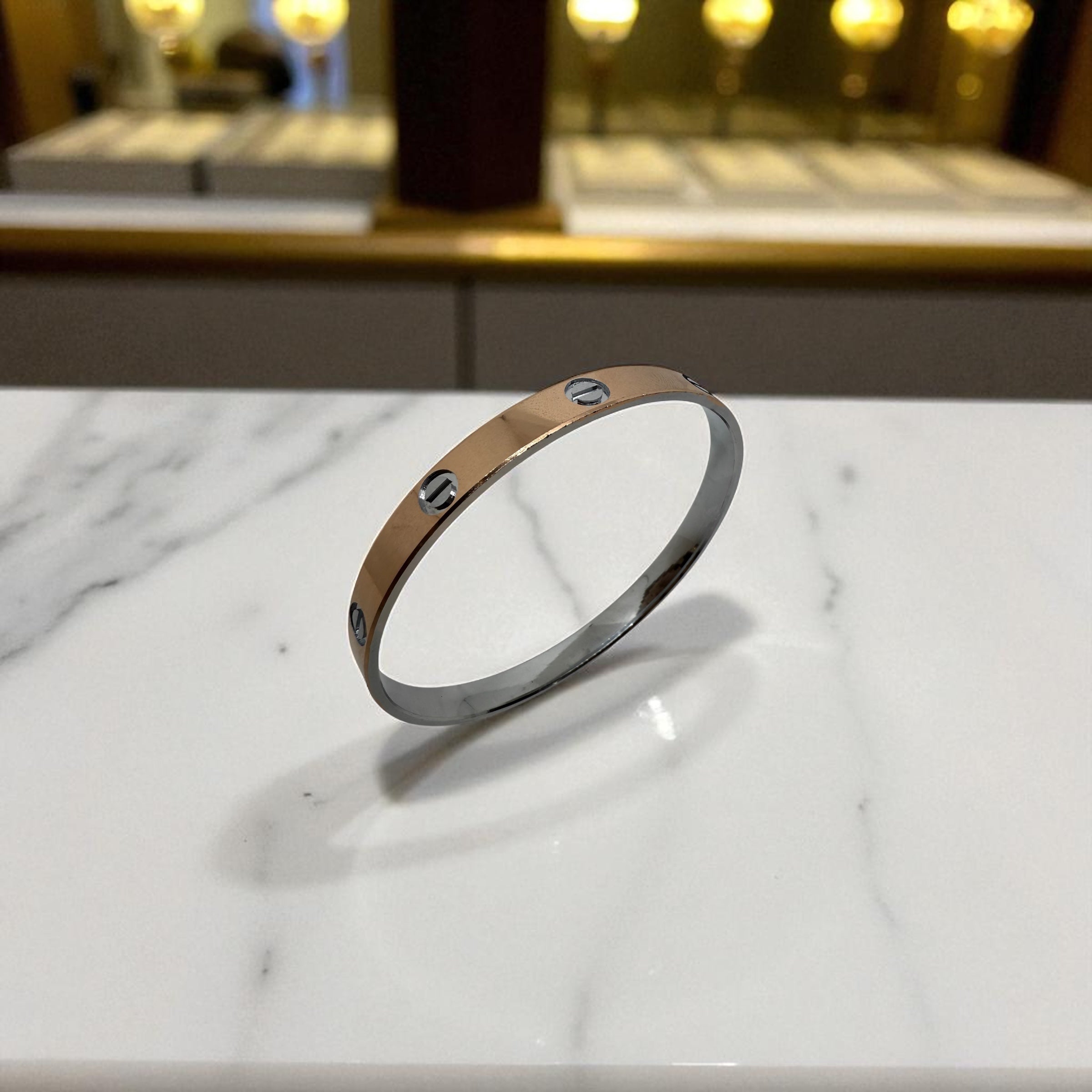 925 STERLING SILVER KADA BANGLE | ROSE GOLD POLISH | UNISEX BANGLE | MEN’S KADA