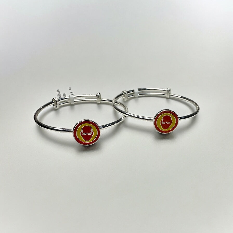 925 Sterling Silver Iron Man 2 Adjustable Bangle | For Kids | Ideal for 0-5 years old