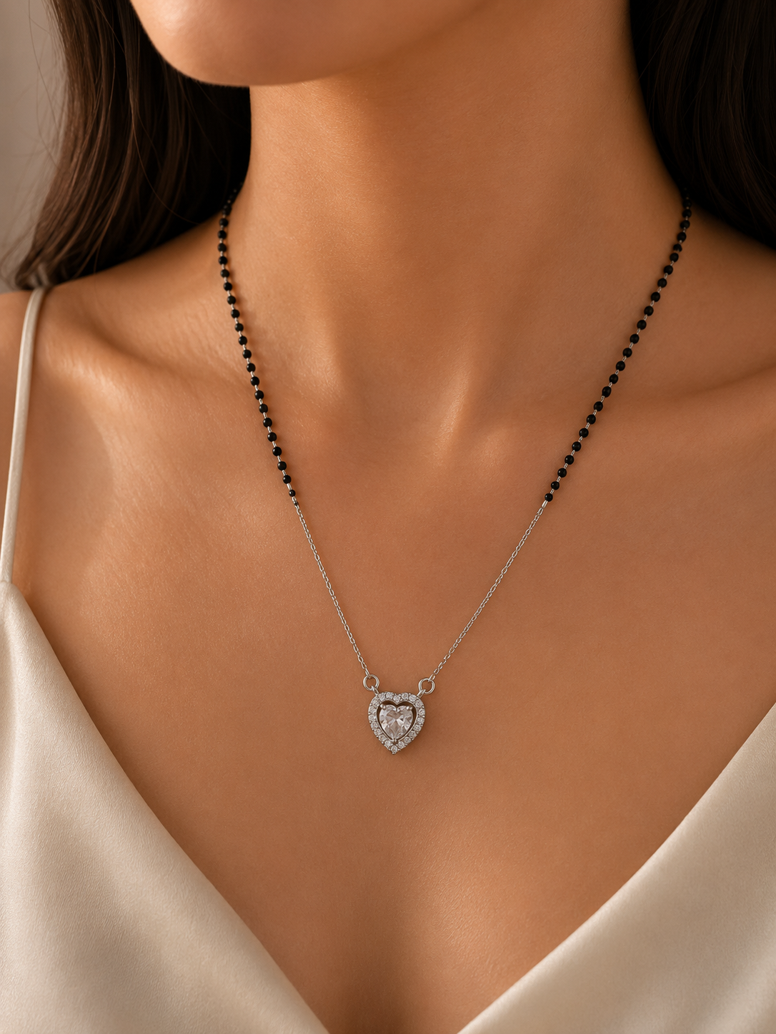 925 Sterling Silver Mini Heart Mangalsutra