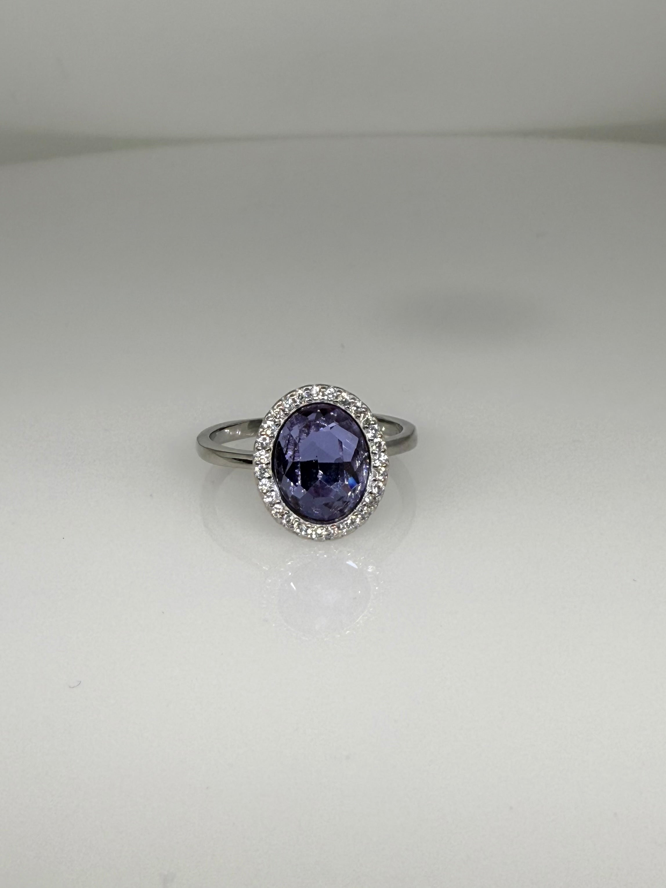 925 Sterling Silver Amethyst Women Ring