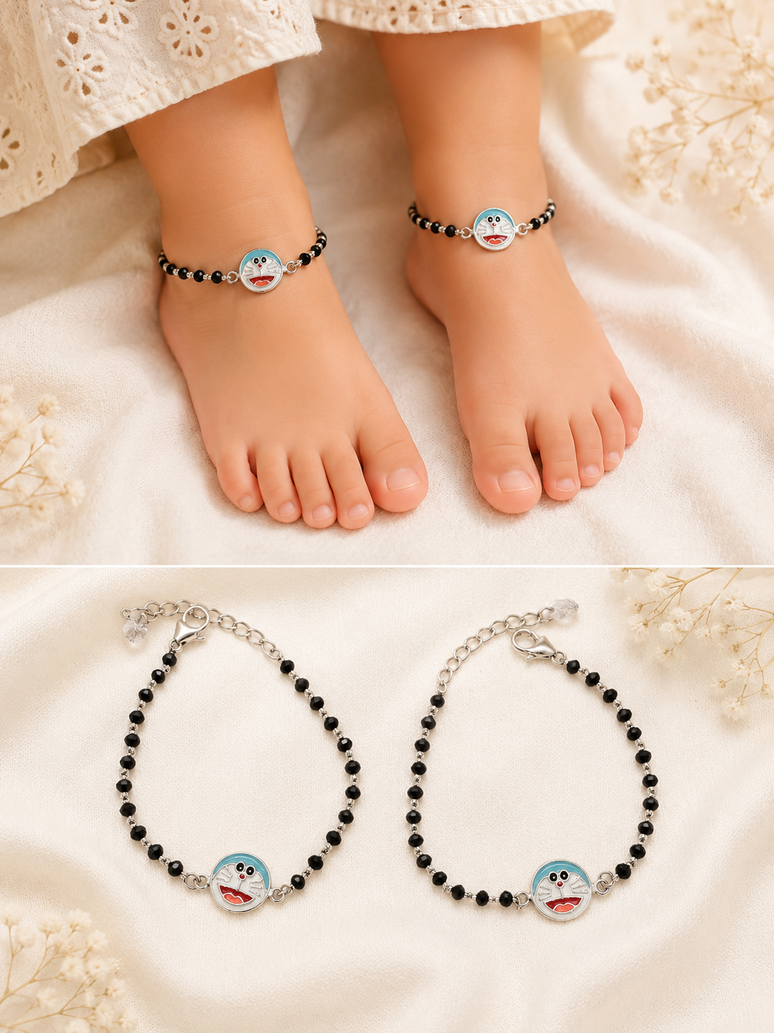 925 Sterling Silver Cartoon Kid’s Anklet