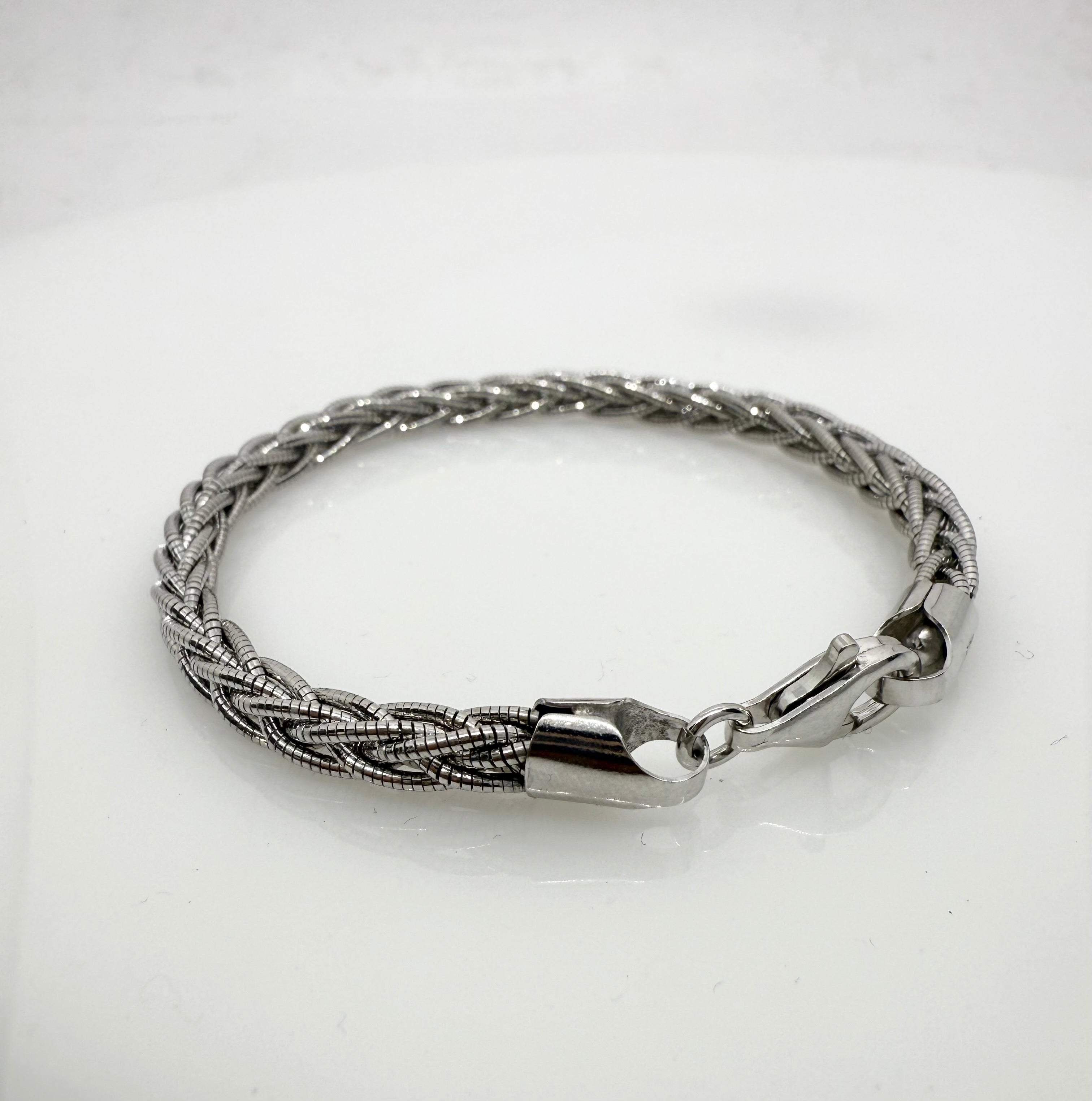 Multi Strand 925 Sterling Silver Italian Weave Bracelet | Silver