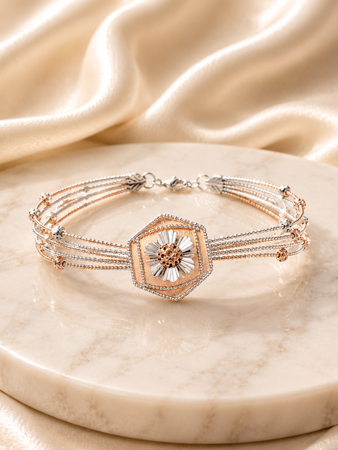925 Sterling Silver Hexa Bracelet