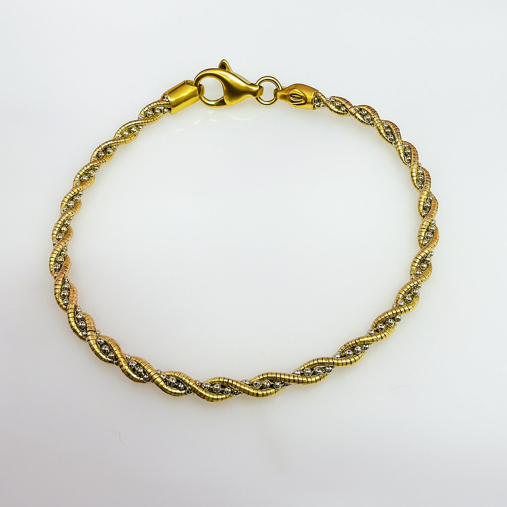 Multi Strand 925 Sterling Silver Italian Weave Bracelet | Twisted Bracelet
