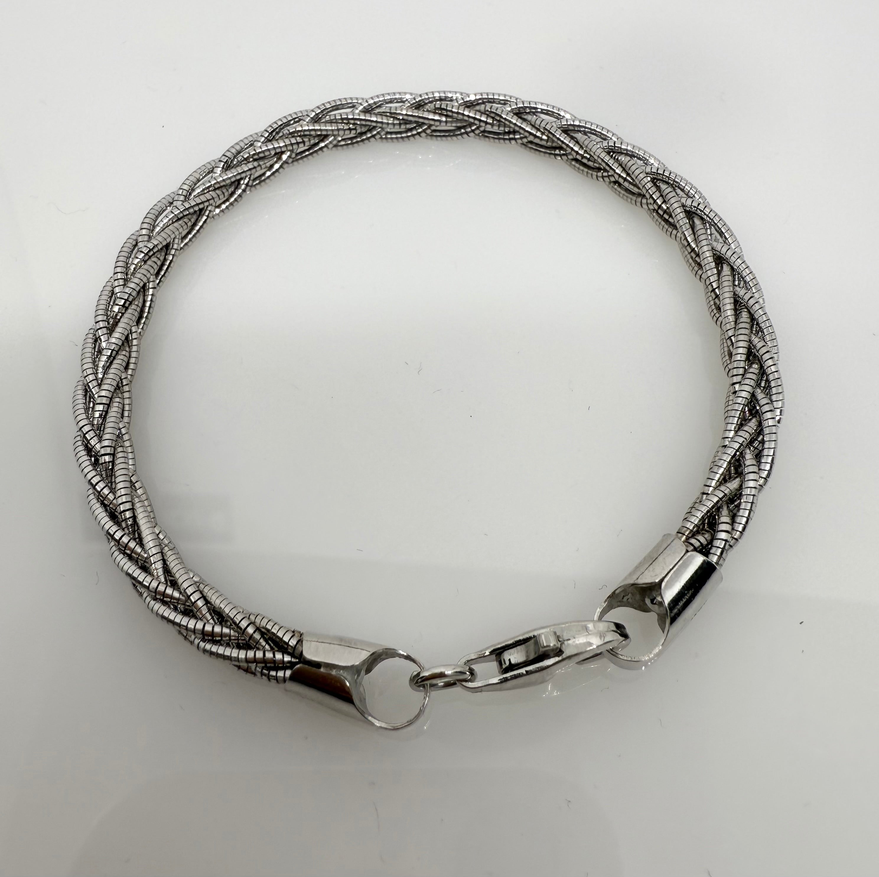 Multi Strand 925 Sterling Silver Italian Weave Bracelet | Silver