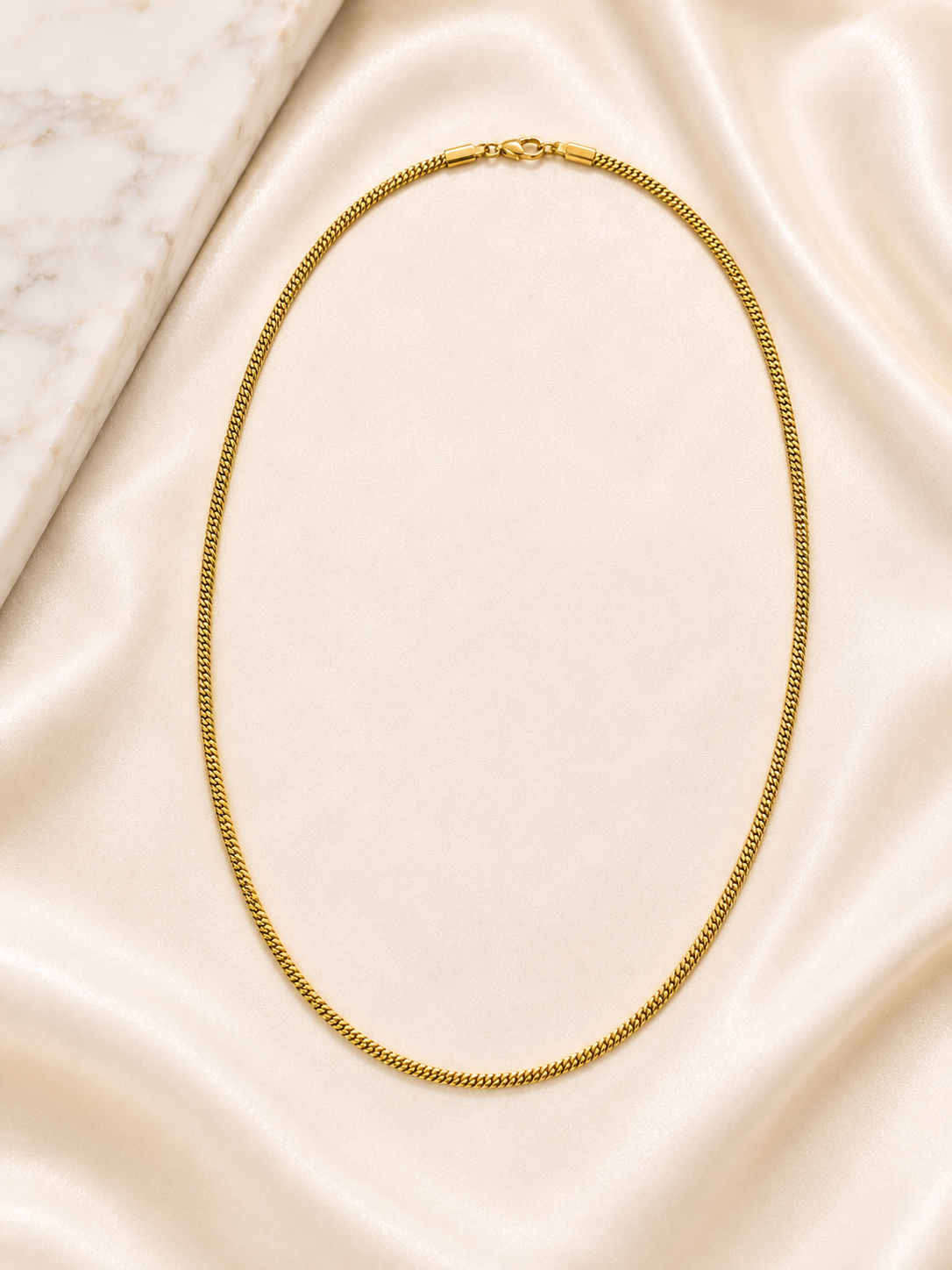 925 Sterling Silver Gold Polish Milano Chain