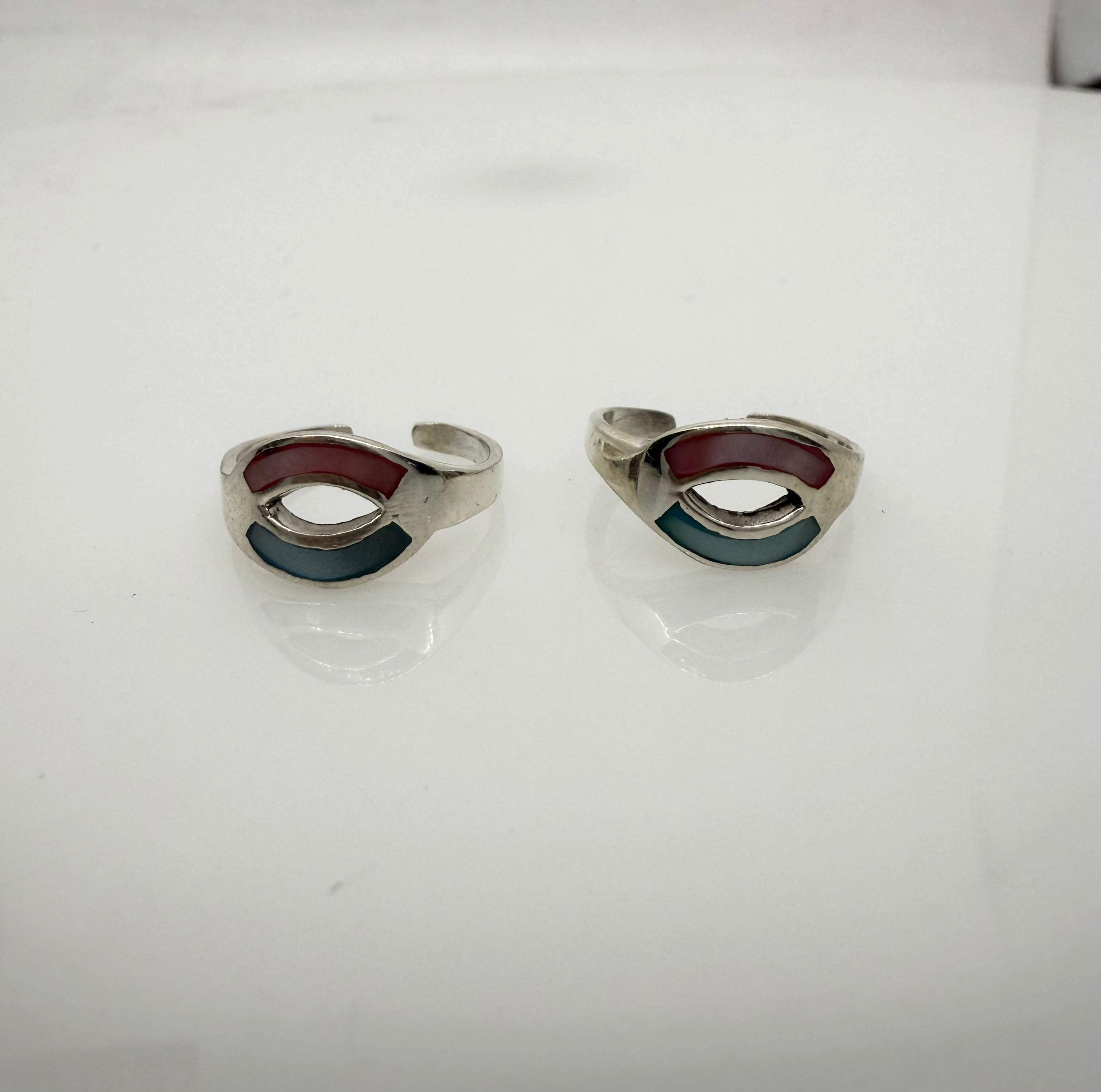 925 Sterling Silver Toe rings ( 2 rings) | Free Size