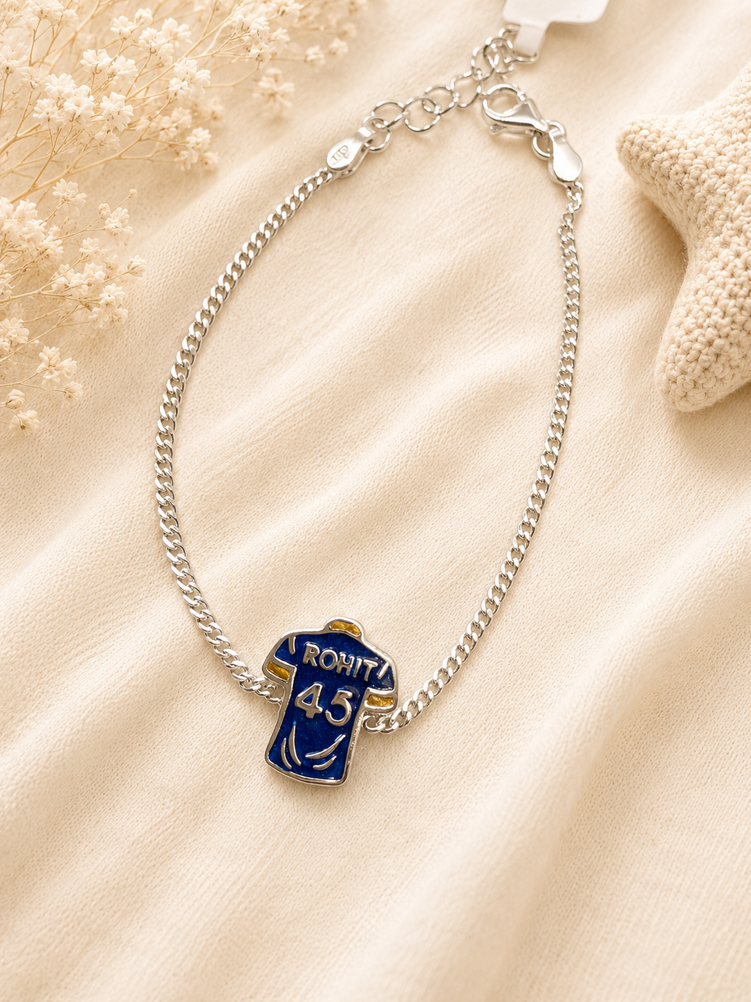 925 STERLING SILVER ROHIT JERSEY CARTOON BRACELET |KID’S BRACELET | KID’S RAKHI