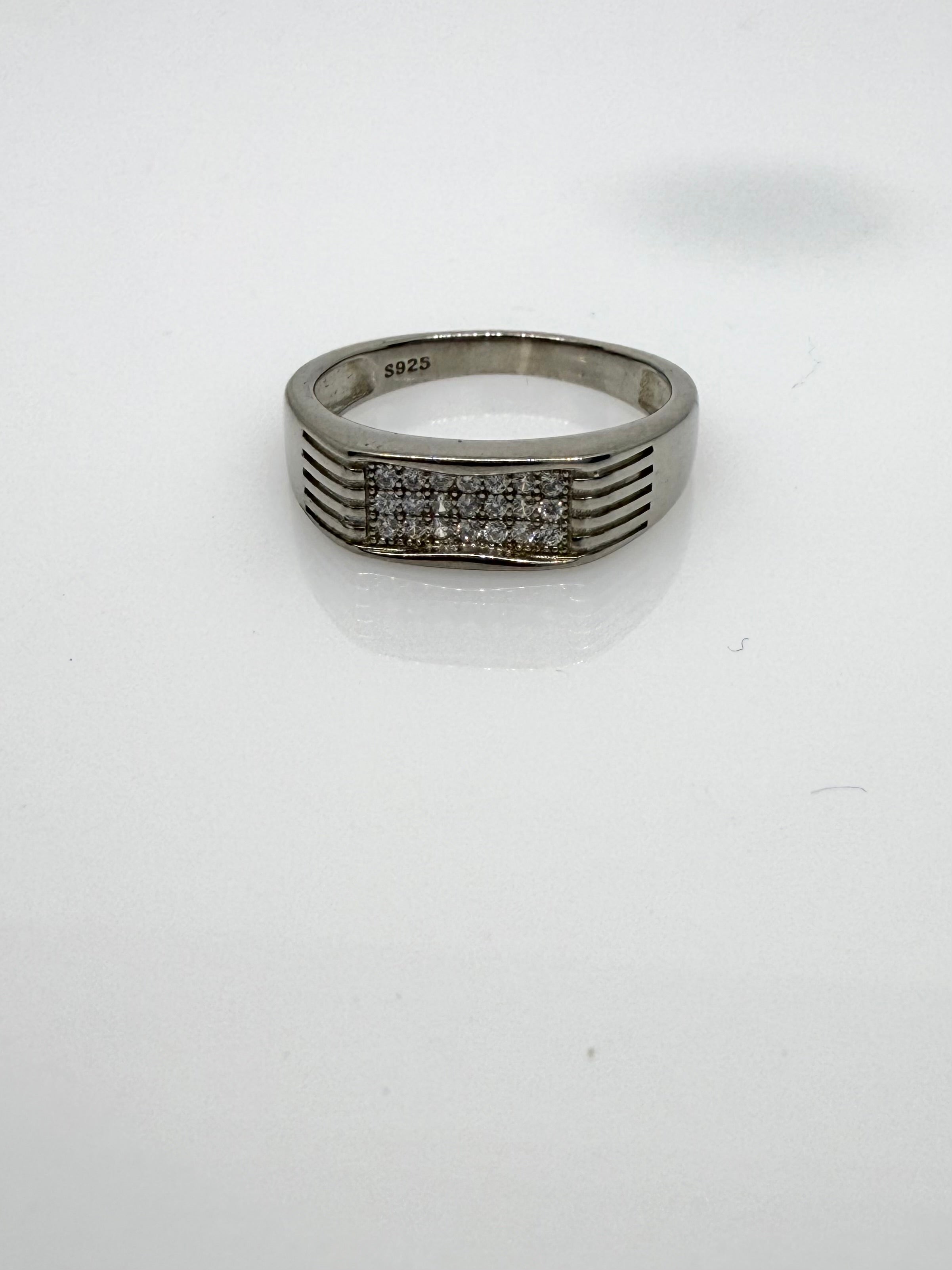 925 Sterling Silver Ring for Men | CZ Stone