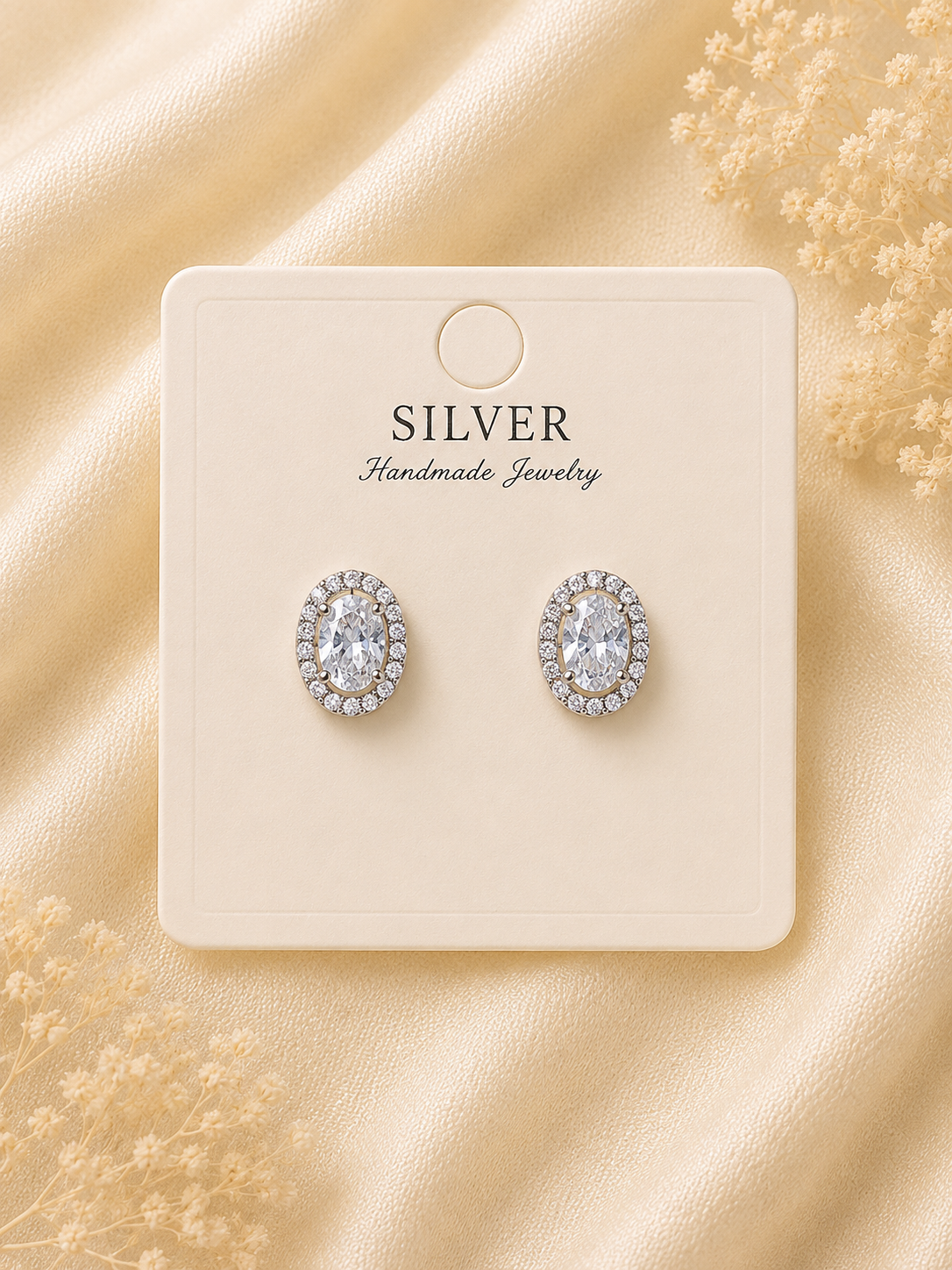 925 Sterling Silver Oval Studs | Everyday Wear Earrings