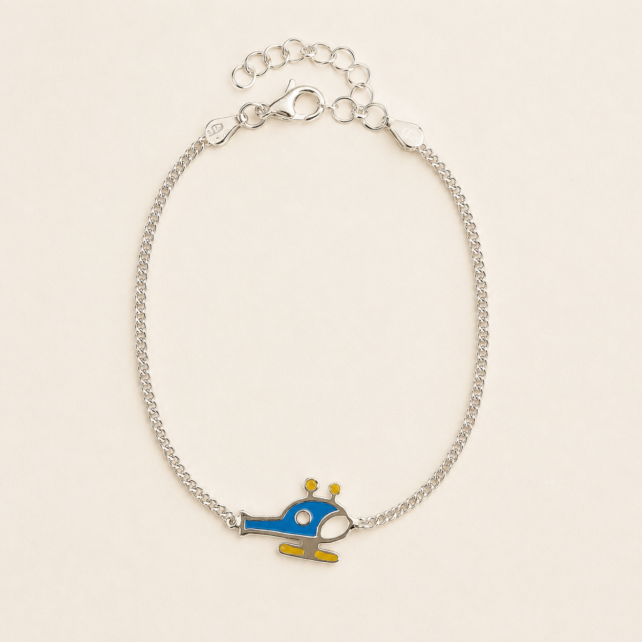 925 STERLING SILVER HELICOPTER CARTOON BRACELET |KID’S BRACELET | KID’S RAKHI