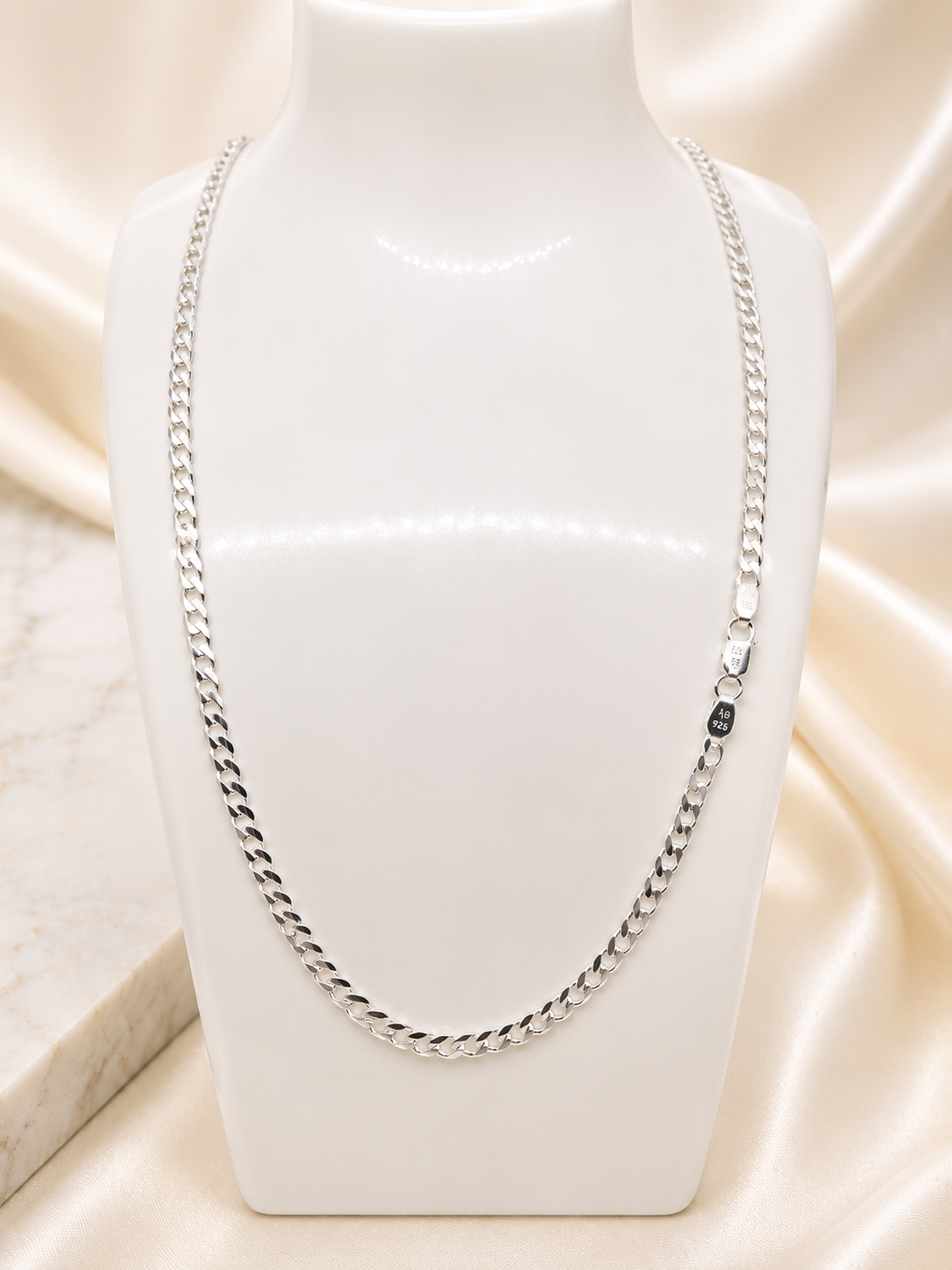 925 Sterling Silver Verona Figaro Chain